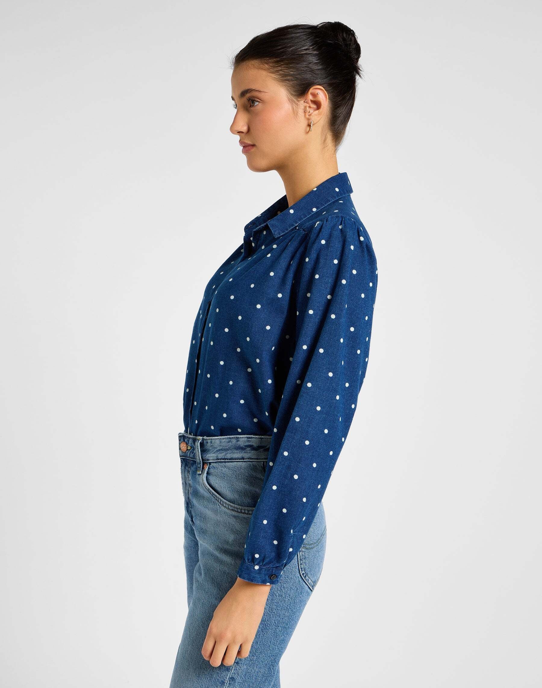 Lee® Jeansbluse »LEE Jeanshemd Shirred Blouse«