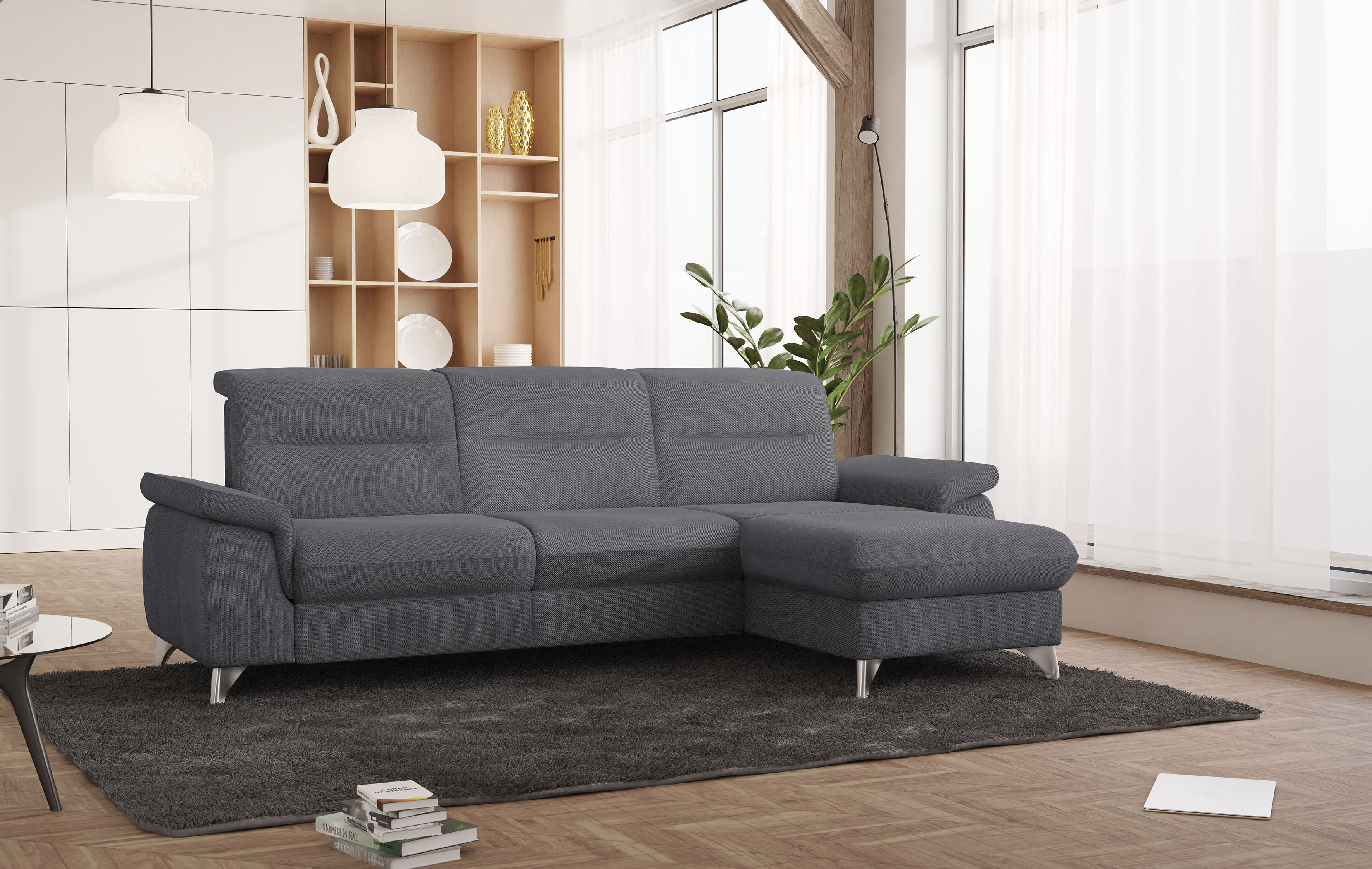 sit&more Ecksofa "Astoria L-Form" wahlweise mit motorischer Relaxfunktion