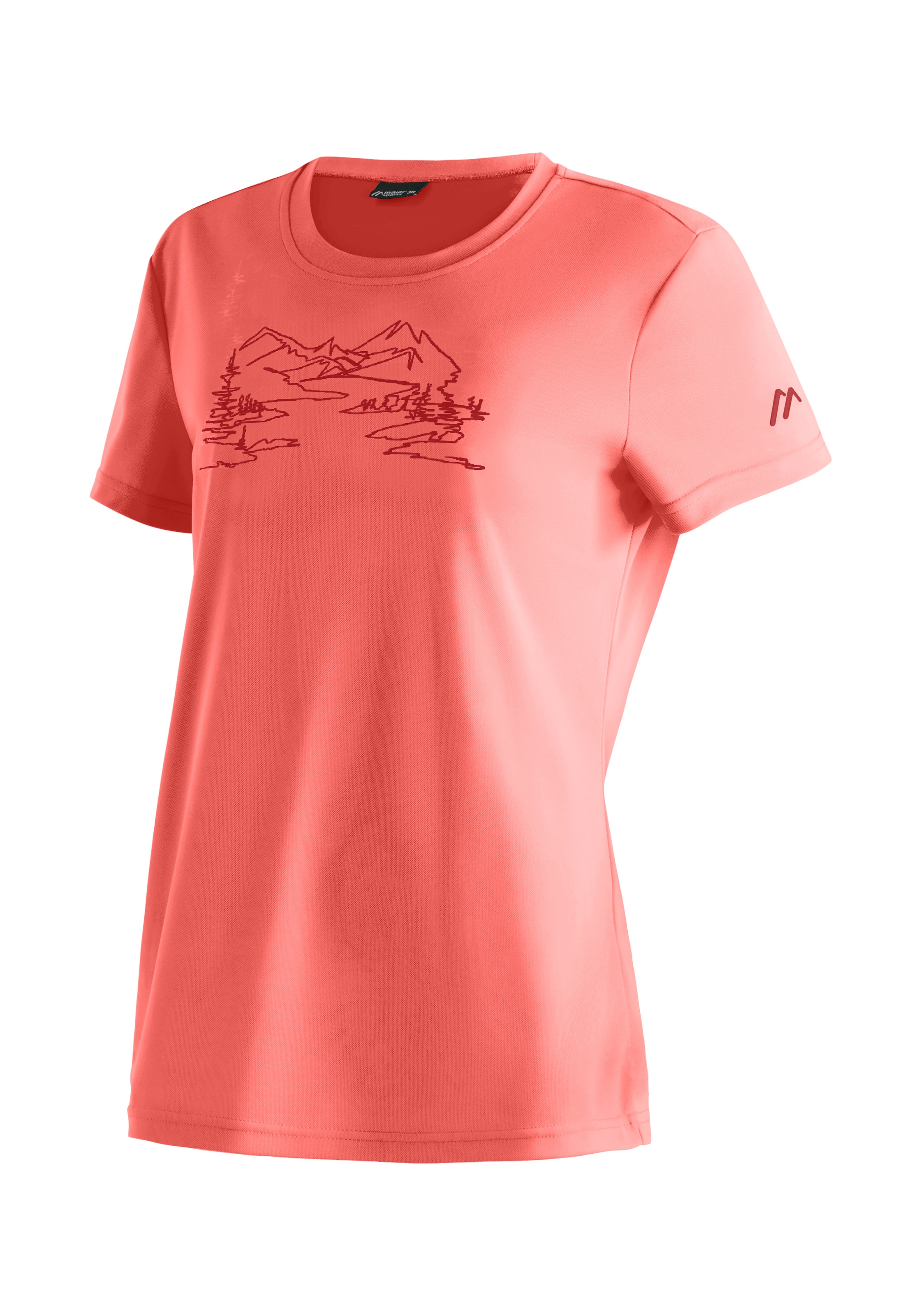 Maier Sports T-Shirt »Wilma Print« Damen Funktionsshirt, Freizeitshirt mit Aufdruck, Regular Fit