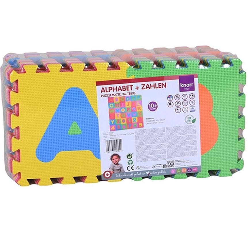 Knorrtoys® Puzzlematte »ABC + Zahlen /36 tlg/30 cm«