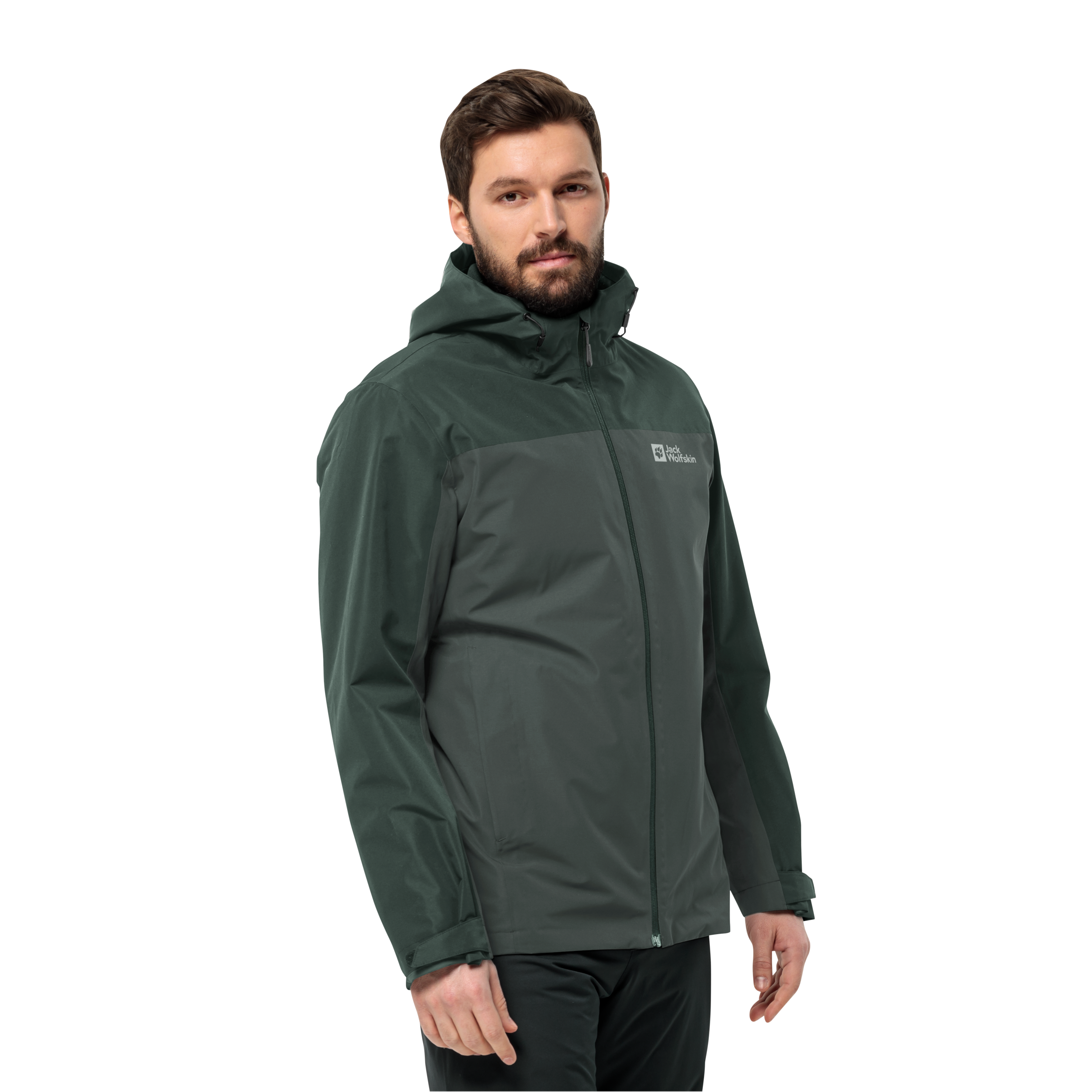 Jack Wolfskin 3-in-1-Funktionsjacke »TAUBENBERG 3IN1 JKT M«, mit Kapuze, Wasserabweisenden Reissverschlüssen, Wasserdicht, Atmungsaktiv