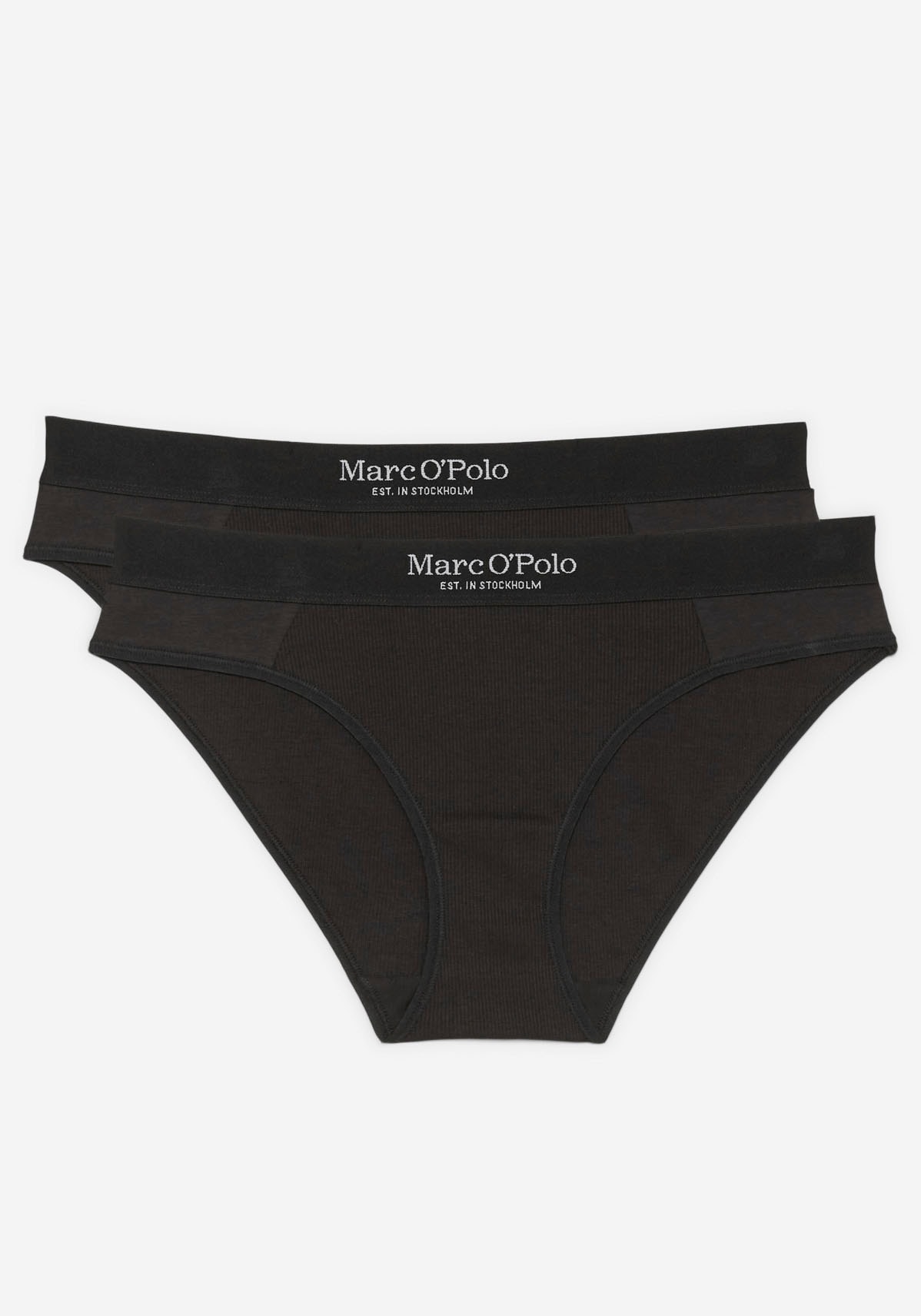 Marc O'Polo Slip »Iconic Rib woven« Packung, 2 Stk. mit feingeripptem, elastischem Bund