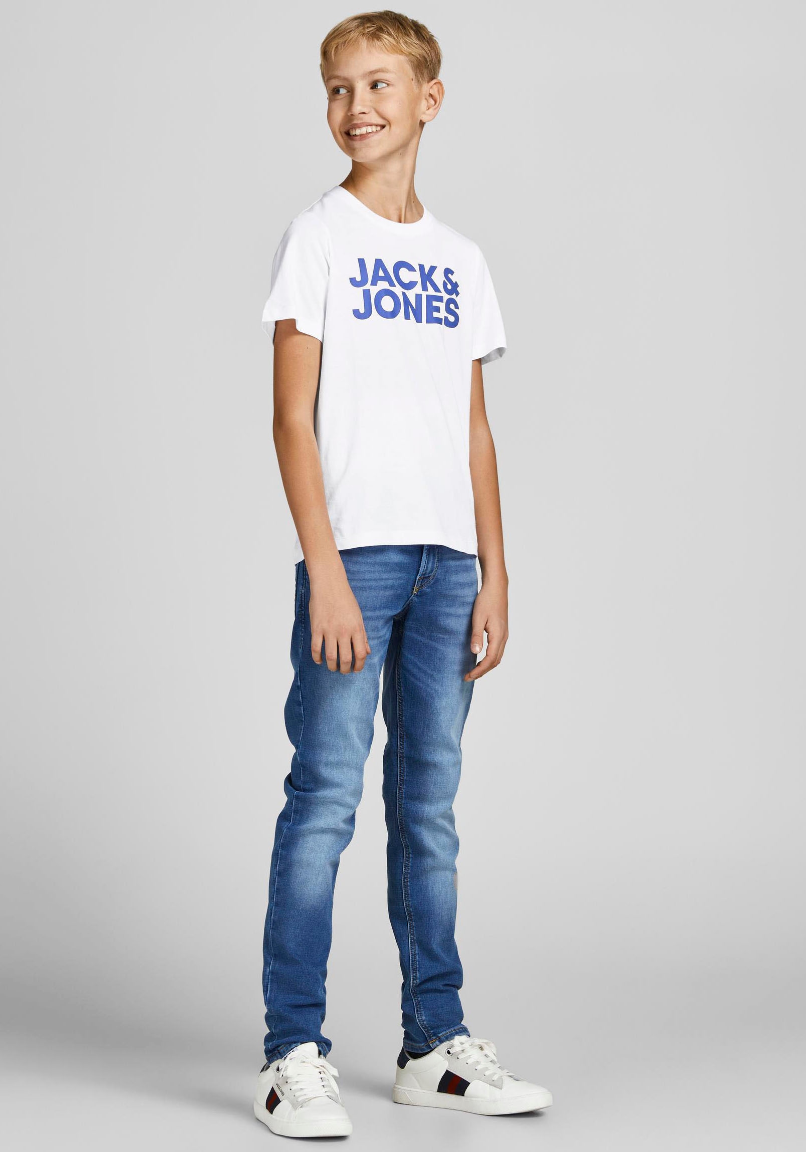 Jack & Jones Junior Rundhalsshirt »JJECORP LOGO TEE SS CREW NE 2PK NOOS JNR«