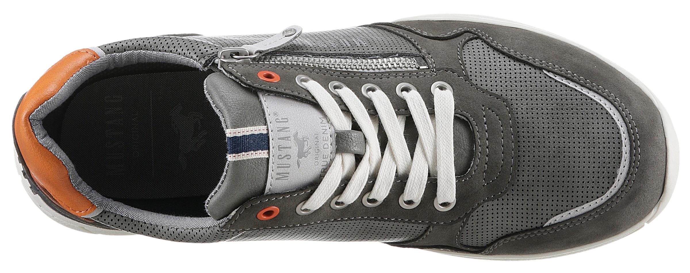 Mustang Shoes Sneaker, mit seitlichem Reissverschluss, Freizeitschuh, Halbschuh, Schnürschuh