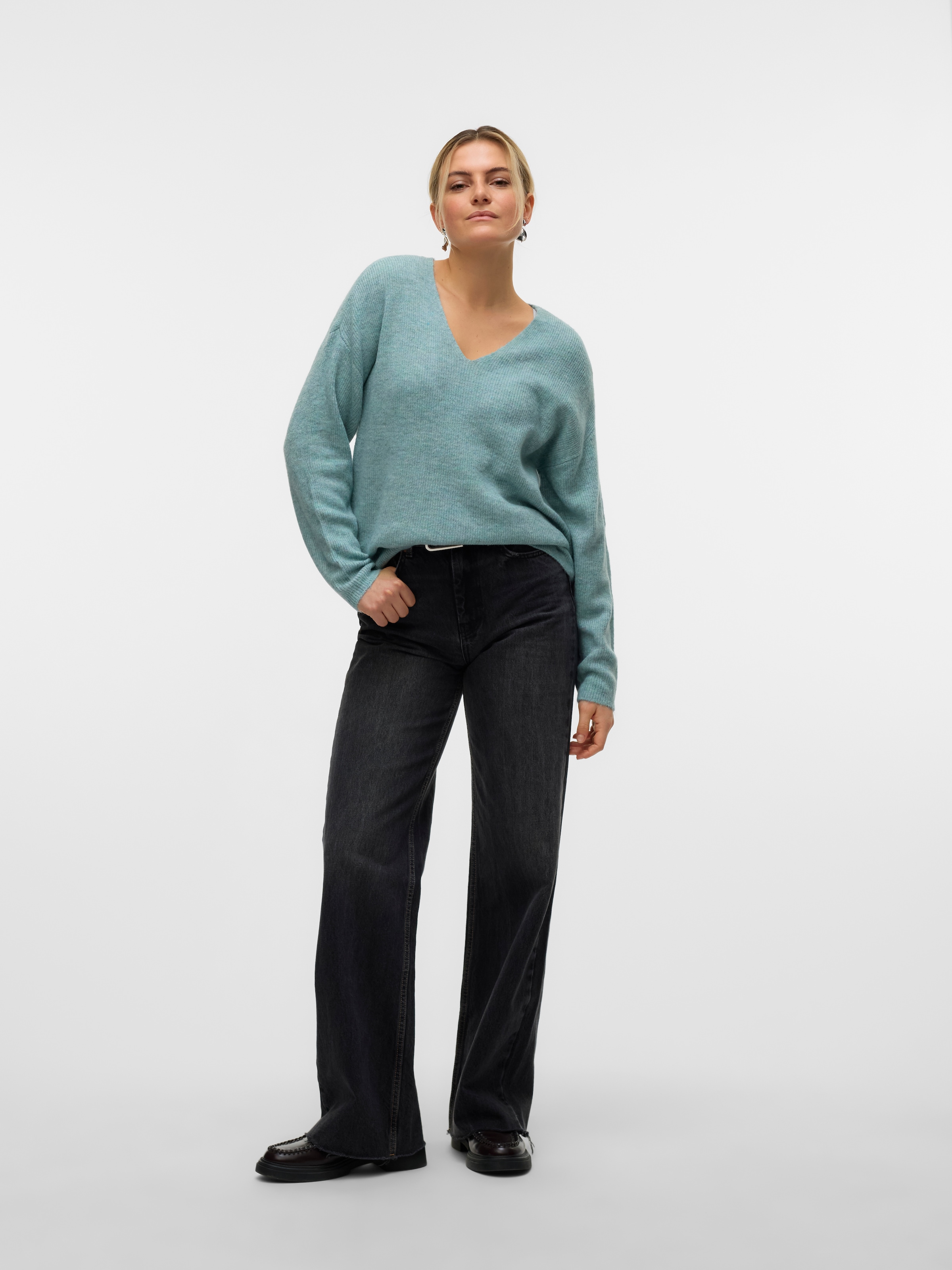 Vero Moda V-Ausschnitt-Pullover »VMCREWLEFILE LS V-NECK BLOUSE NOOS«
