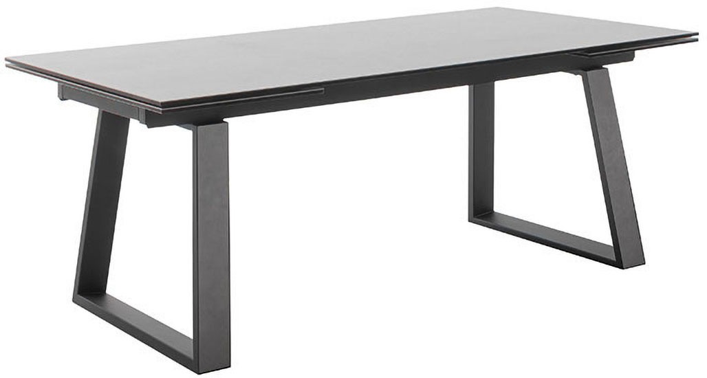 MCA furniture Esstisch »NARBONNE Kufentisch 200-300 cm«, (Einzelstück), Keramik,Metall,Stirnauszug,ausziehbar,Tischplatte 13 mm,10-12 Personen
