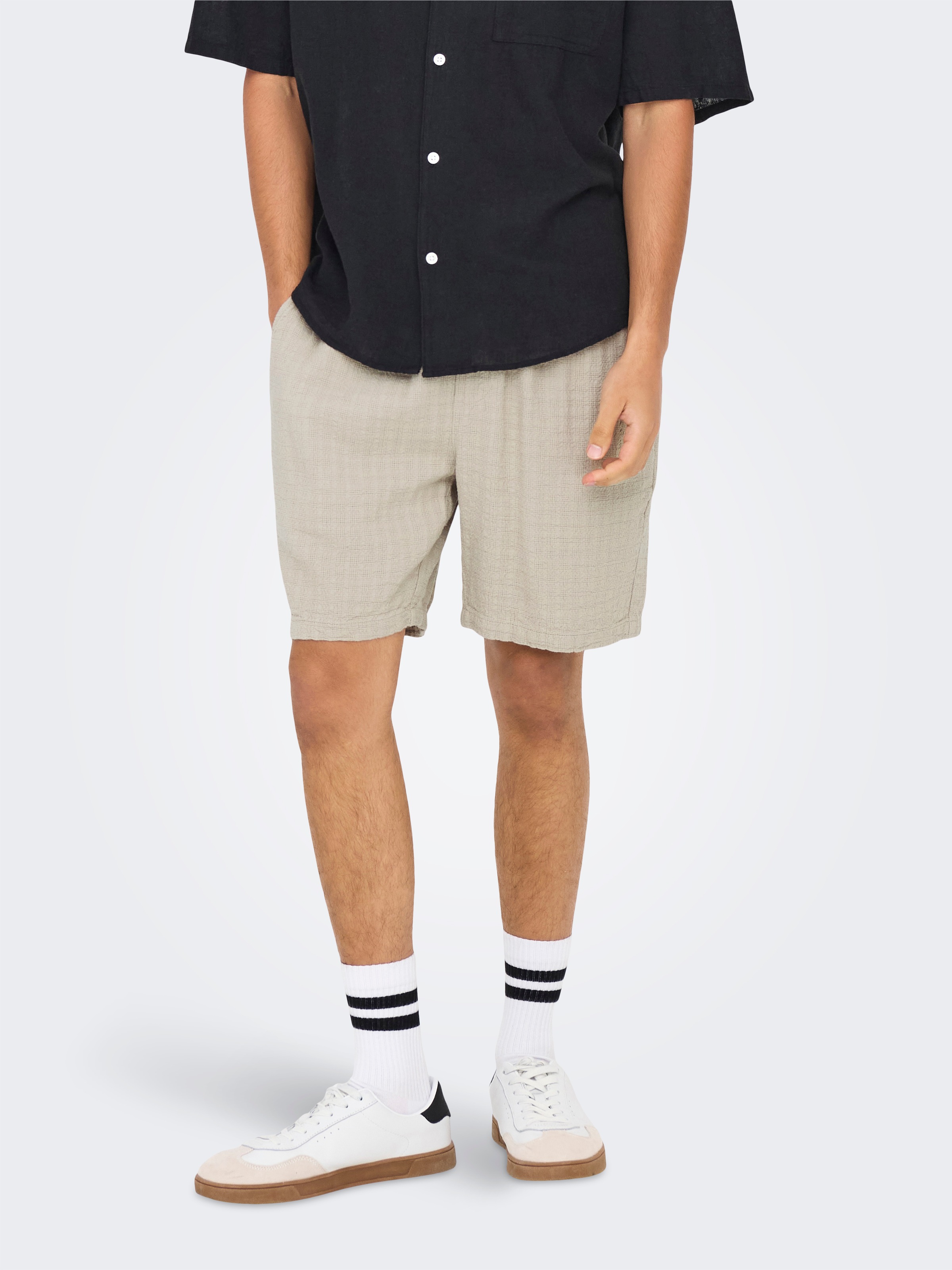 ONLY & SONS Shorts "ONSTEL LINEN LATHAM 0257 SHORTS" Viskose/Leinen, gerade geschnitten