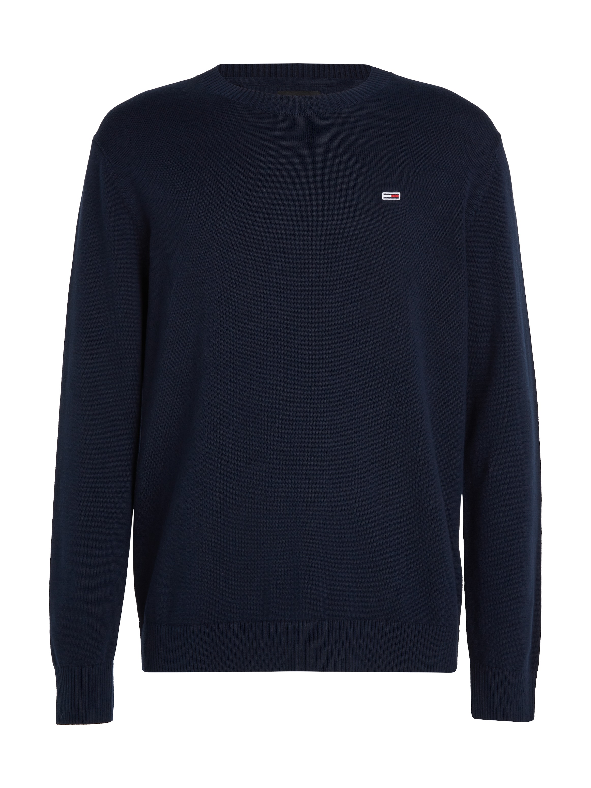 Tommy Jeans Rundhalspullover »TJM SLIM ESSENTIAL LIGHT SWEATER«, mit Flag-Patch