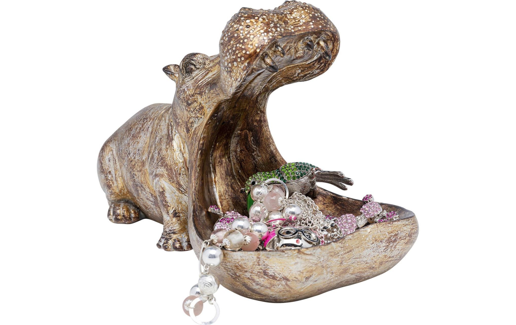 Kare Design Dekofigur »Hungry Hippo Goldfarben«