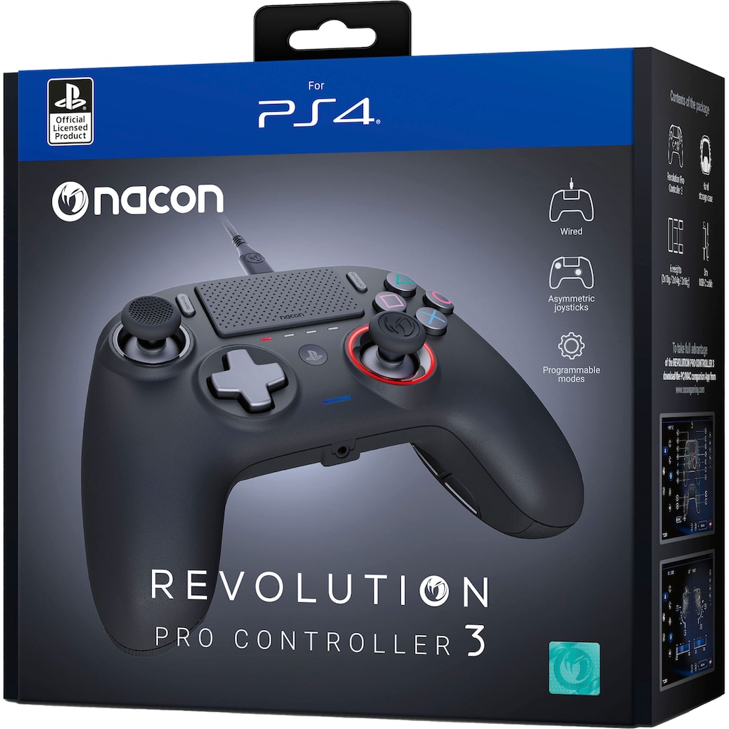 nacon Gaming-Controller »Nacon NA383508 PS4 Revolution Pro Controller 3, kabelgebunden, USB«, (1 St.)