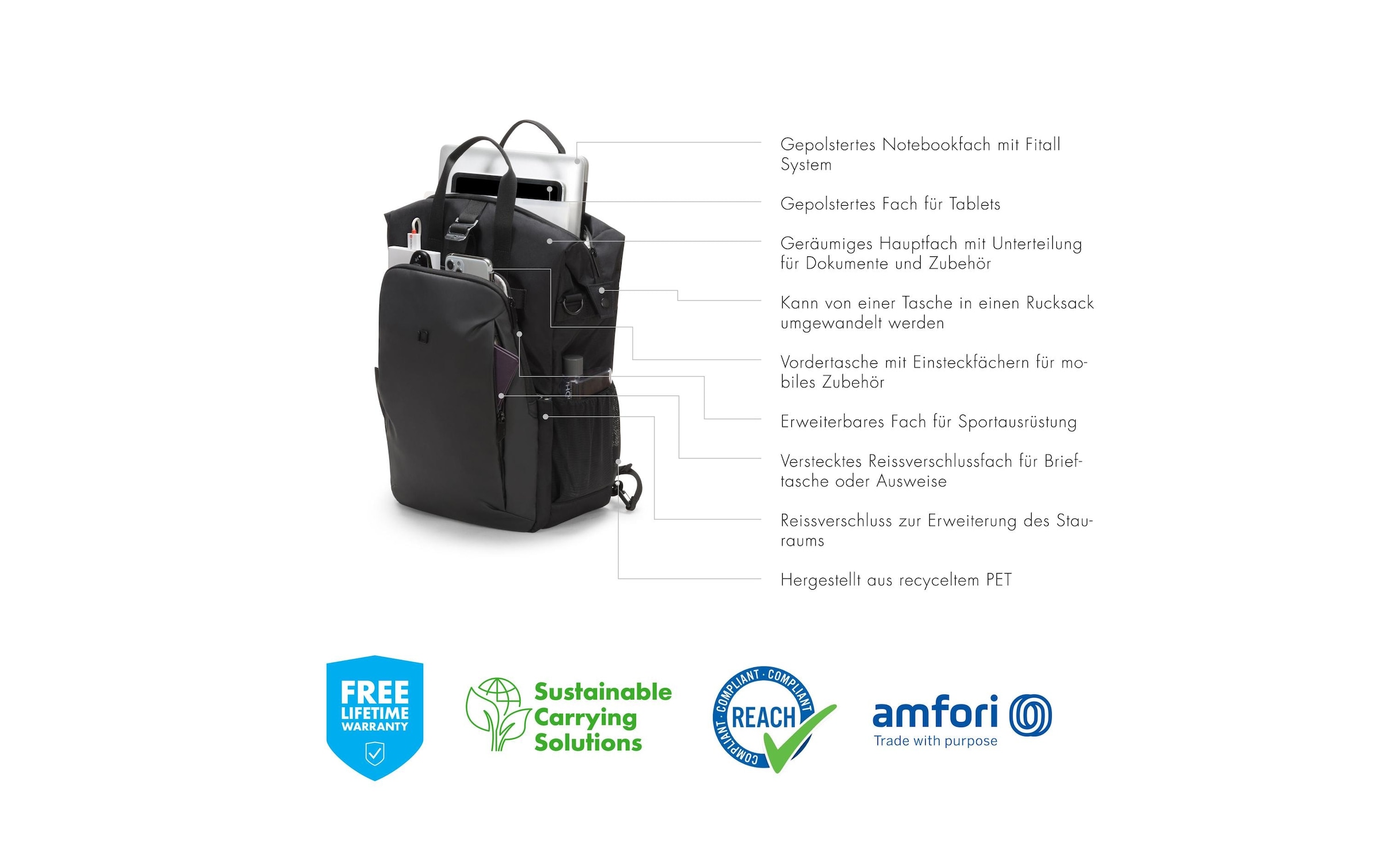 DICOTA Notebook-Rucksack »Eco Dual G«