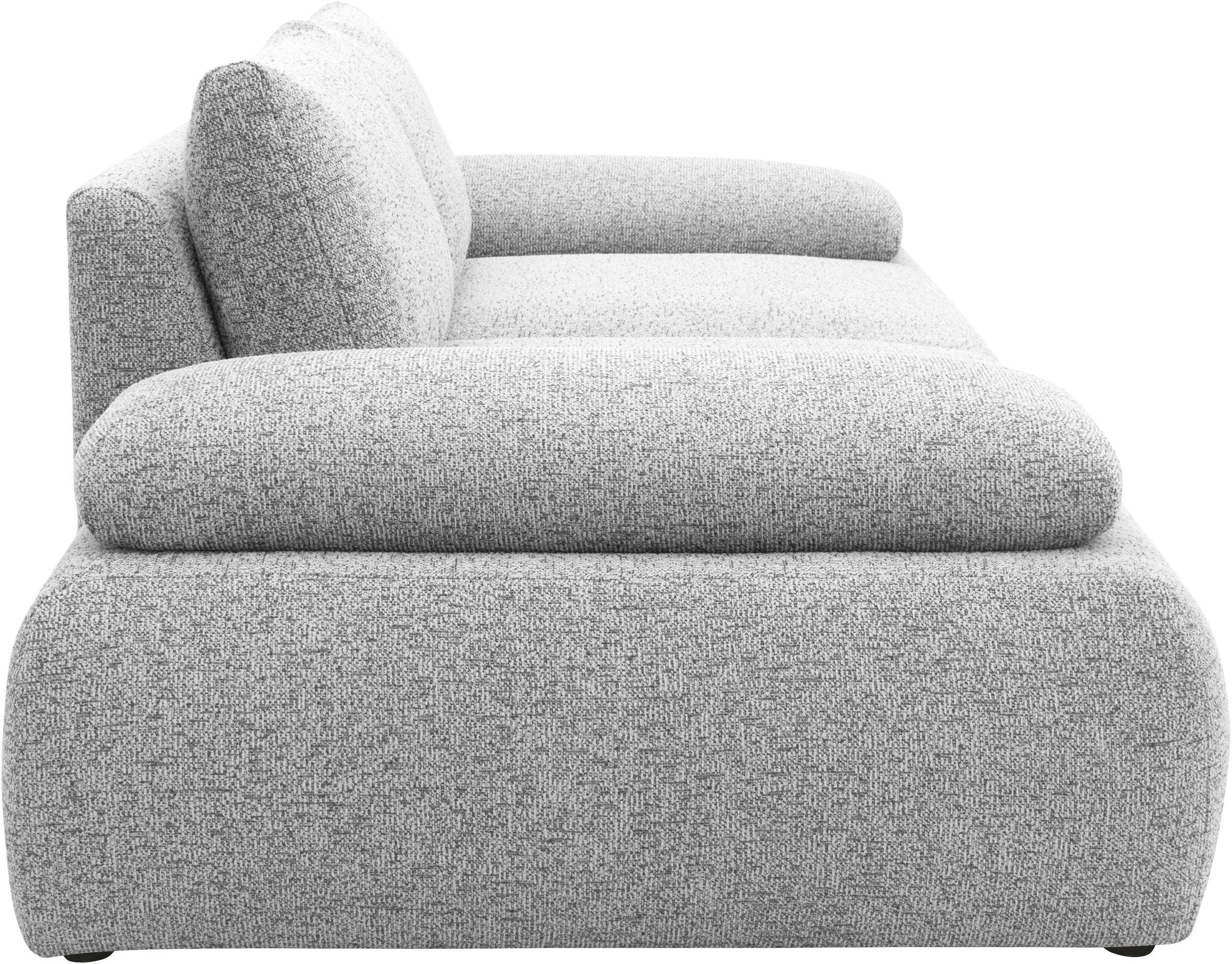 DOMO collection Big-Sofa »Évora Megasofa Breite 244 cm«, (2 St.), Federkern, inkl. Armlehnenverstellung, Struktur grob, silberfarben
