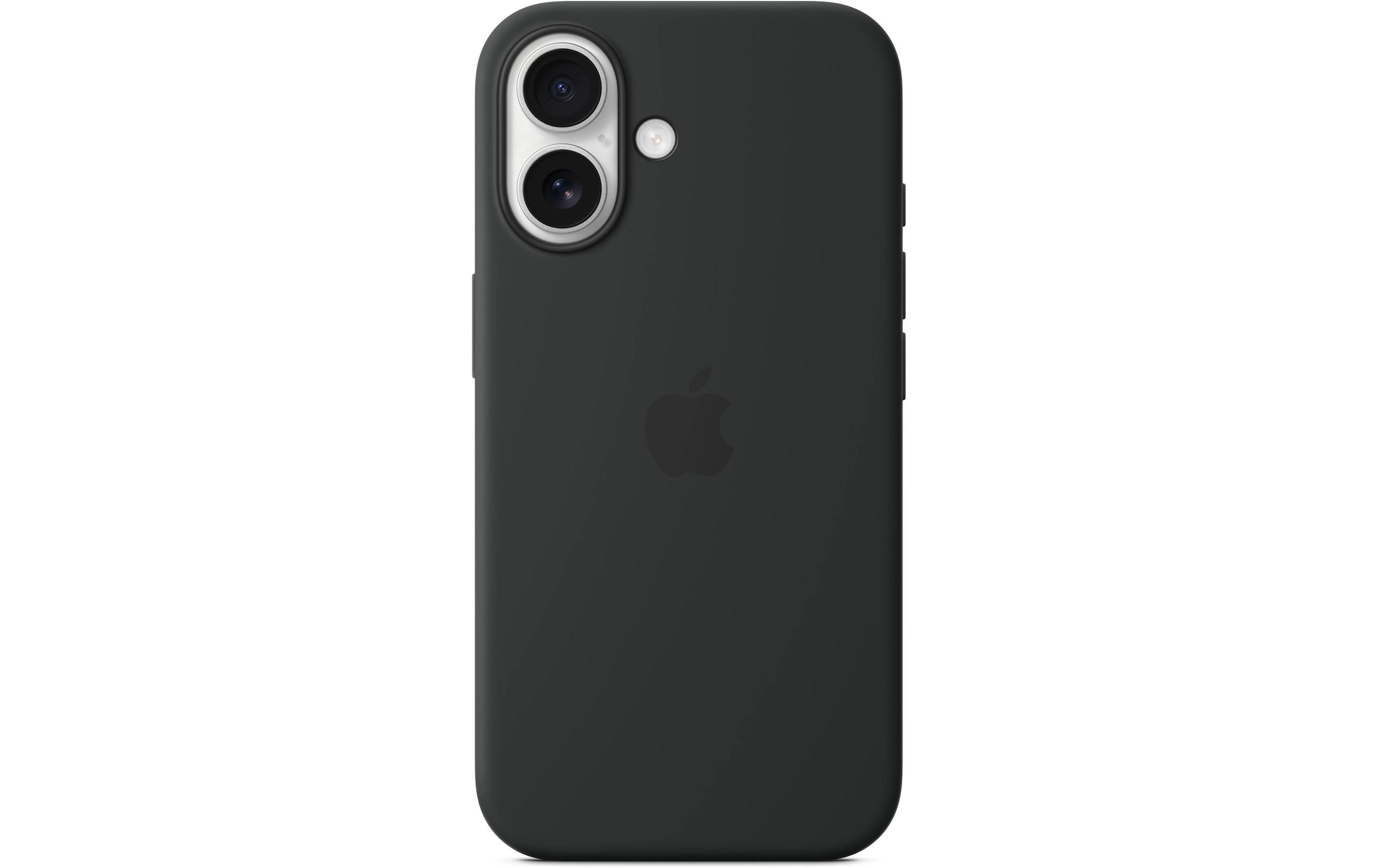 Smartphone Silikon Case mit MagSafe, iPhone 16, Schwarz