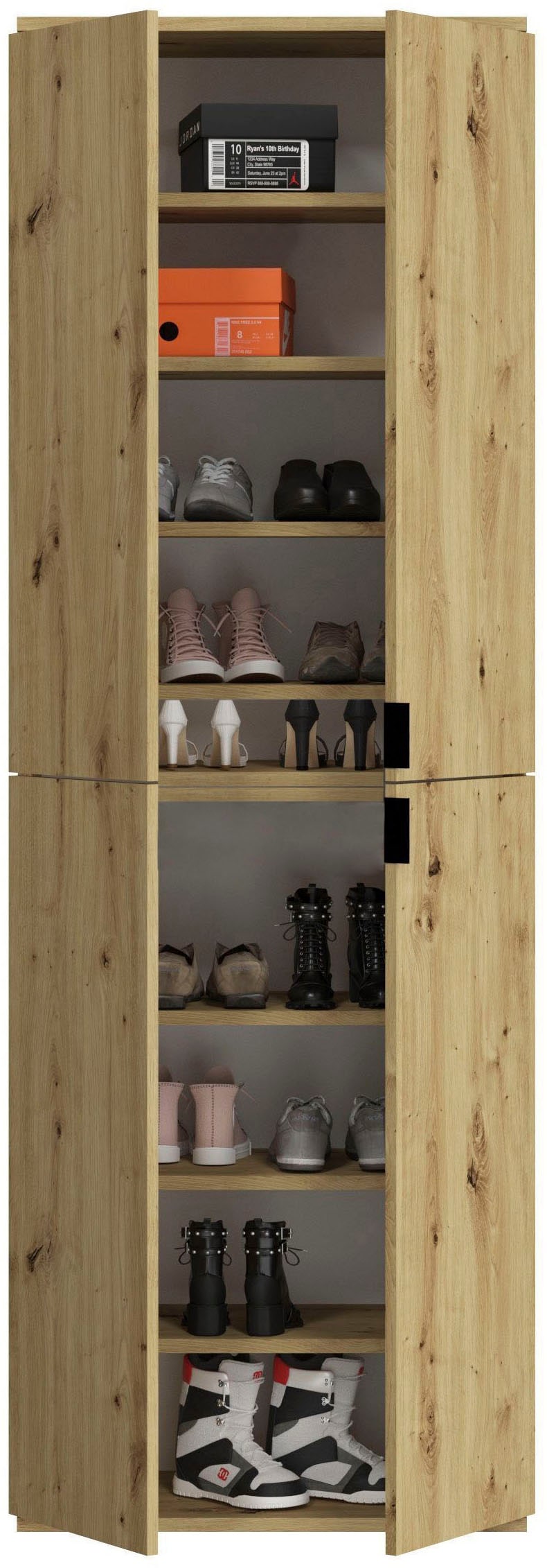 INOSIGN Garderoben-Set »Trondheim, Breite 152 cm, 5-teilig, bestehend aus:«, (Set, 4 St.), 2x Garderobenschrank, 1 Kommode, 1 Garderobenstange, 1 Ablageboden