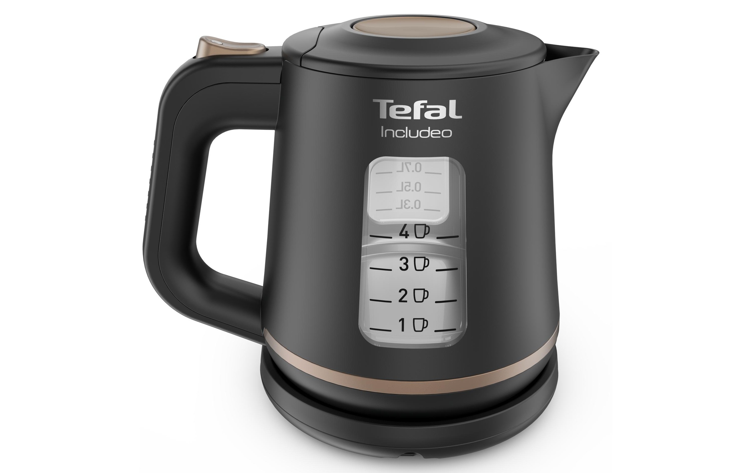 Tefal, Wasserkocher »Includeo KI5338« 1 l 2400 W, schwarz, Einheitsgröße, Wasserkocher