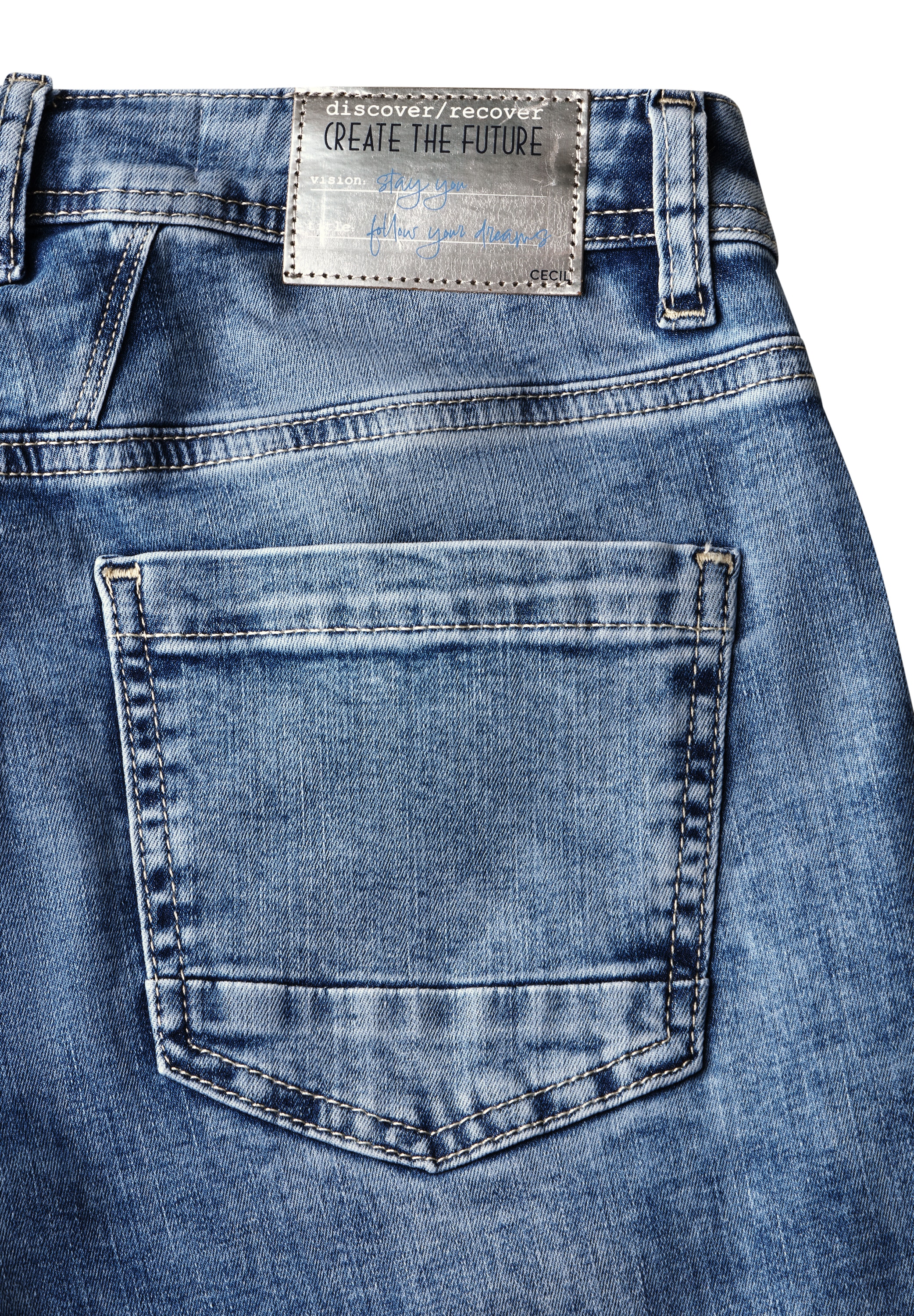 Cecil Weite Jeans »Style Neele«, mit Schmucksteinen