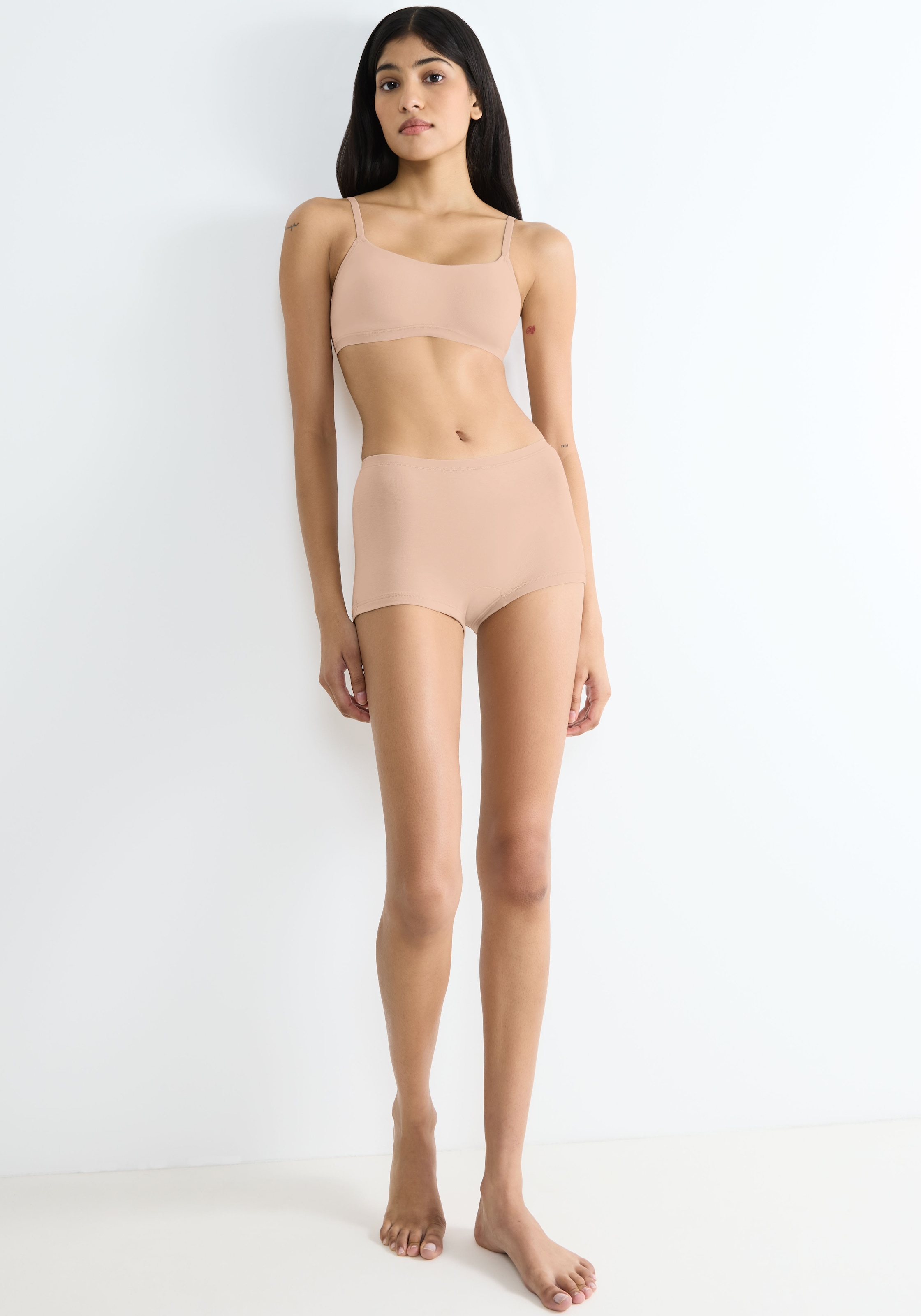 sloggi Bustier »GO Daily Cotton«, Glanz-Effekt Details, glattes, flaches, elastisches Unterbrustband