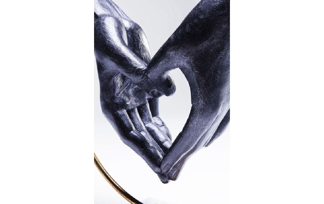 Kare Design Dekofigur »Elements Heart Hand, Polyresin, Marmor«