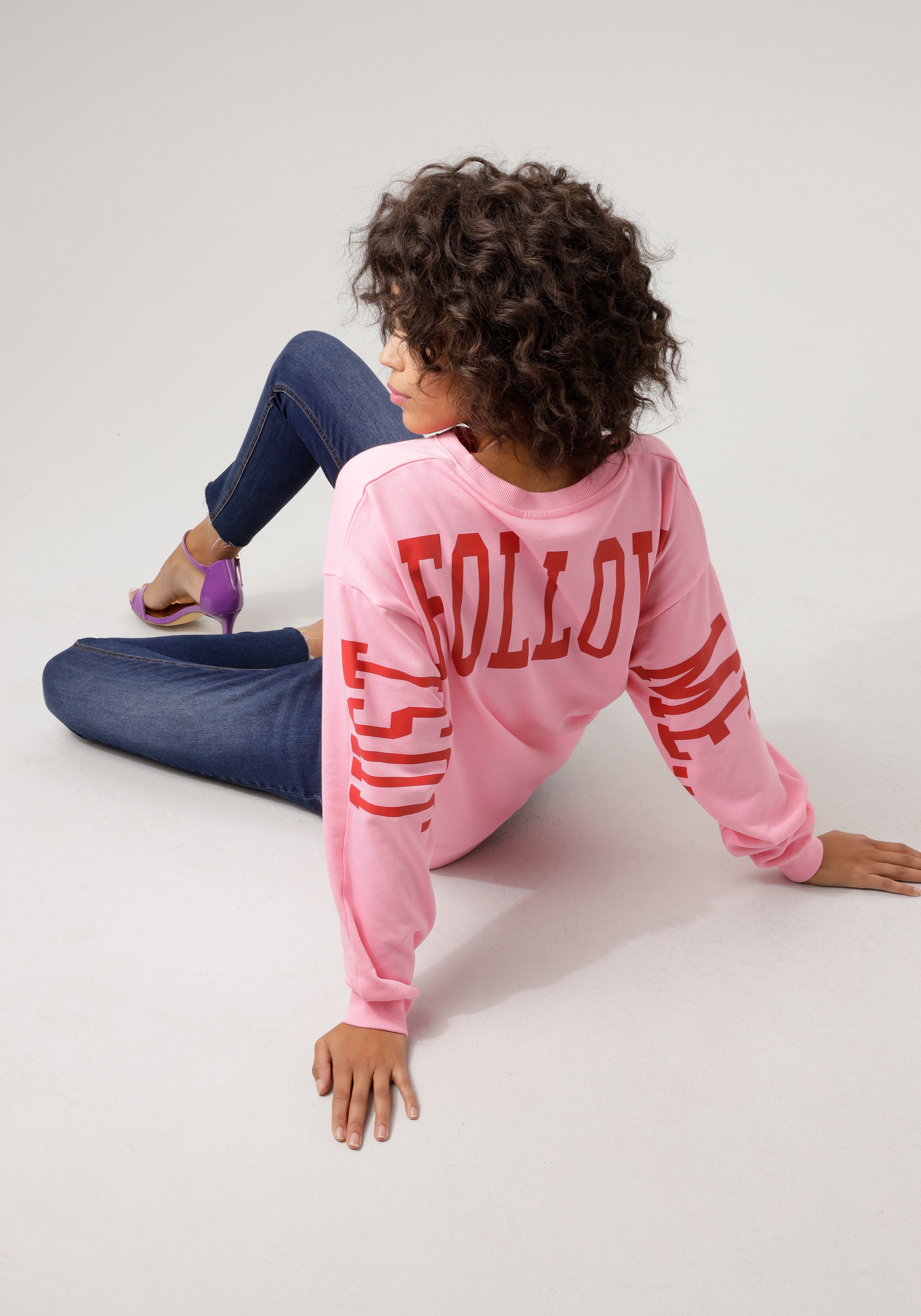 online Jelmoli-Versand Sweatshirt, Aniston CASUAL bestellen | Rückenansicht: \