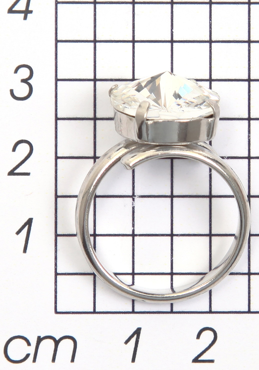 J.Jayz Fingerring »königlich, leuchtend, klassisch, rund«, mit Glasstein - Made in Germany