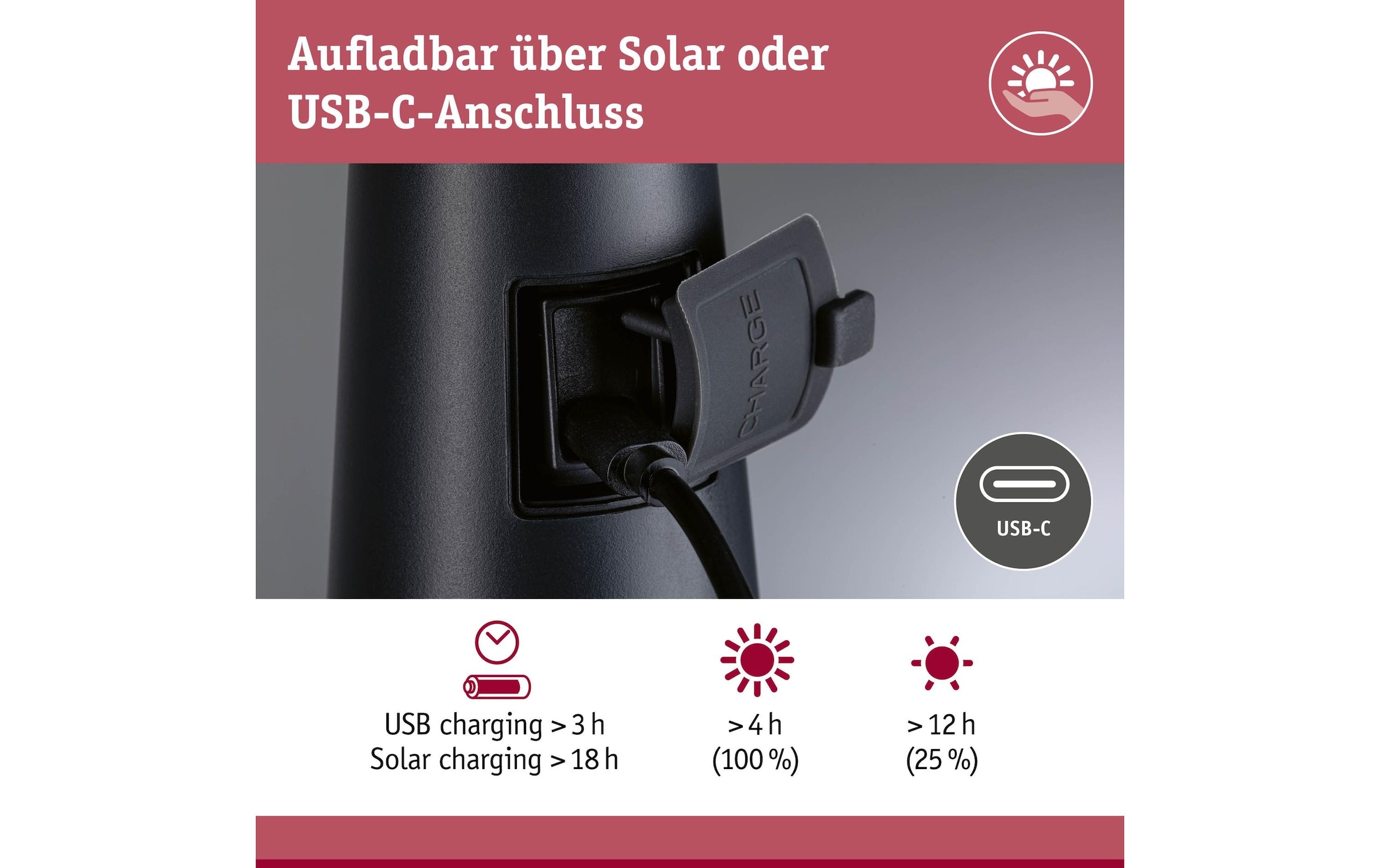 Paulmann Tischleuchte »Solar LED Soala«