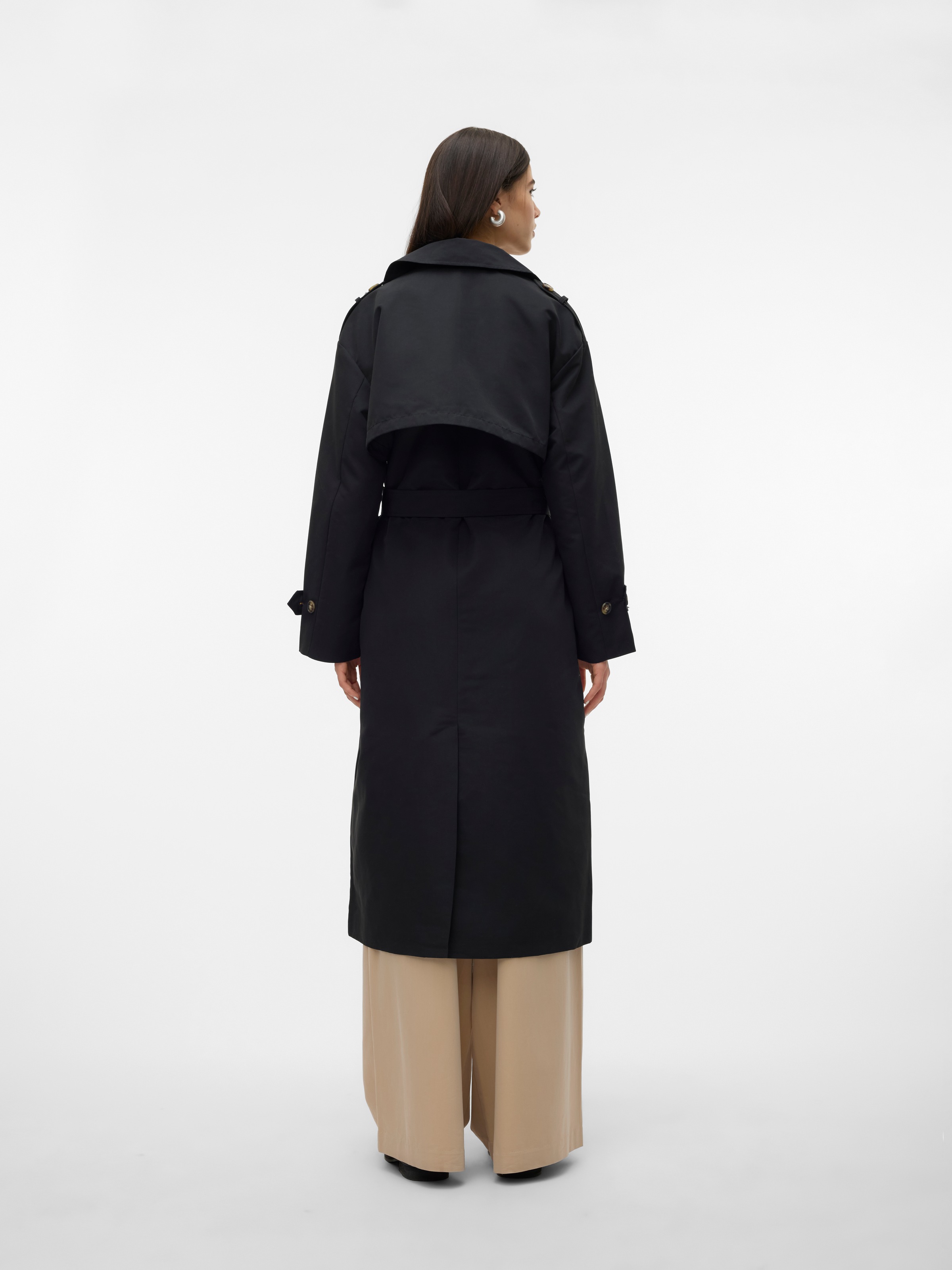Vero Moda Trenchcoat »VMCHLOE LONG TRENCHCOAT GA NOOS«, Zweireiher mit Bindegürtel