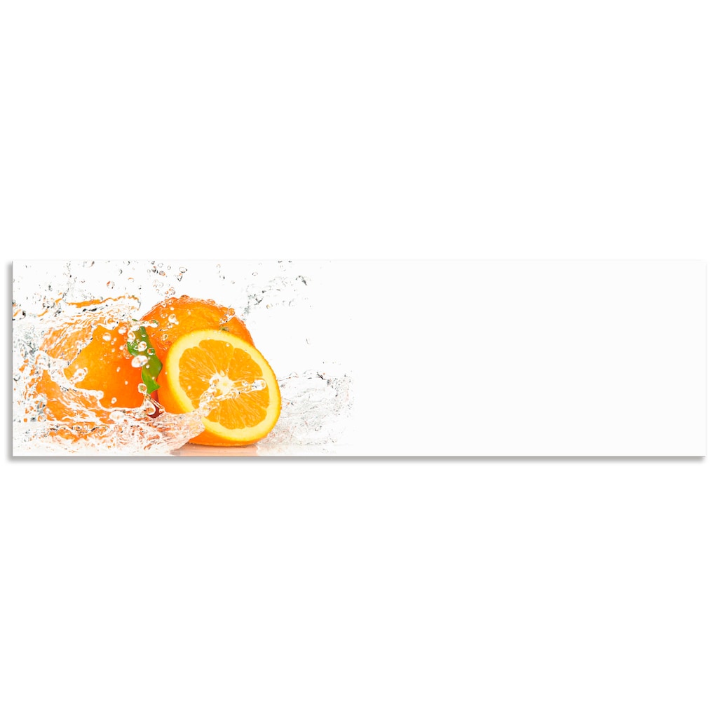 Artland Küchenrückwand »Orange mit Spritzwasser«, (1 tlg.)