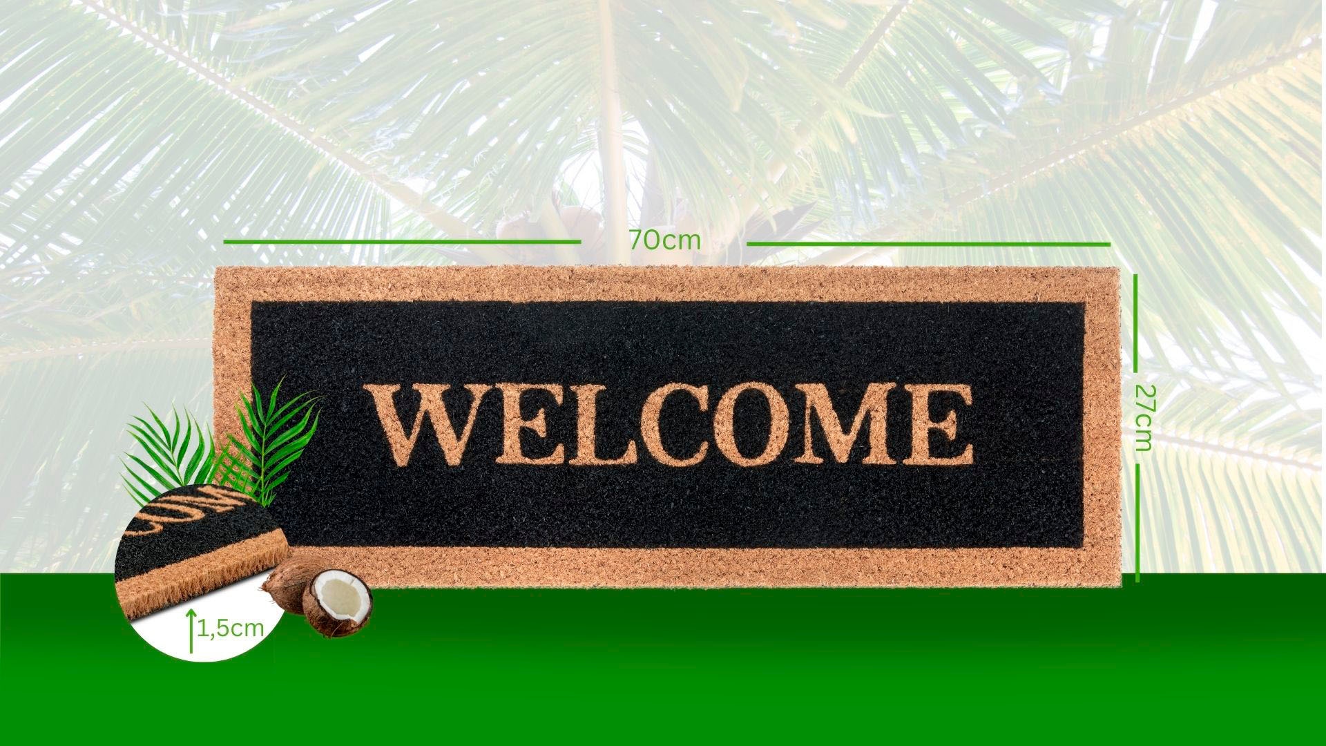 ❤ HANSE Home Fussmatte »Kokos Welcome Gnome«, rechteckig