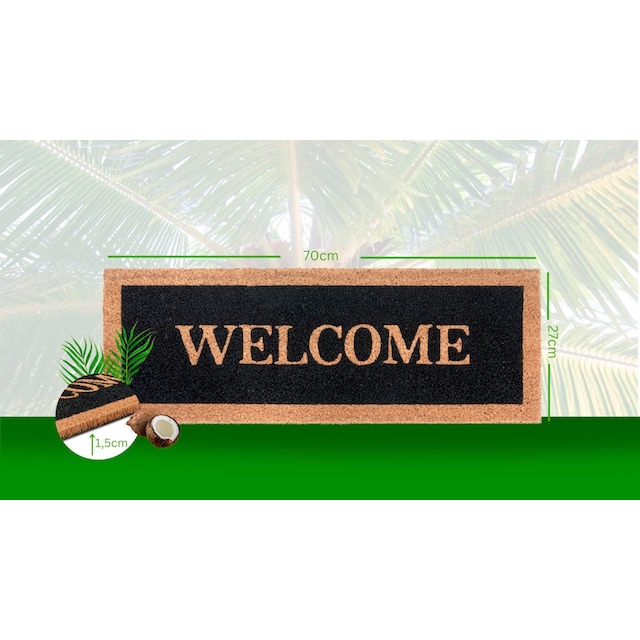 ❤ HANSE Home Fussmatte »Mix Mats Kokos Welcome Border«, rechteckig, Kokos,  Schmutzfangmatte, Outdoor, Rutschfest, Innen, Kokosmatte, Flur kaufen im  Jelmoli-Online Shop