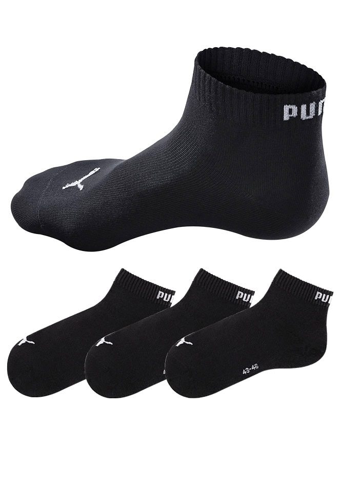 PUMA Kurzsocken, (3er-Pack), mit Rippbündchen