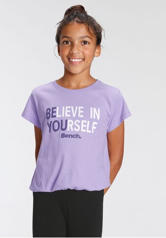 Bench. T-Shirt »BELIEVE IN YOURSELF«, mit Gummizug am Saum kaufen