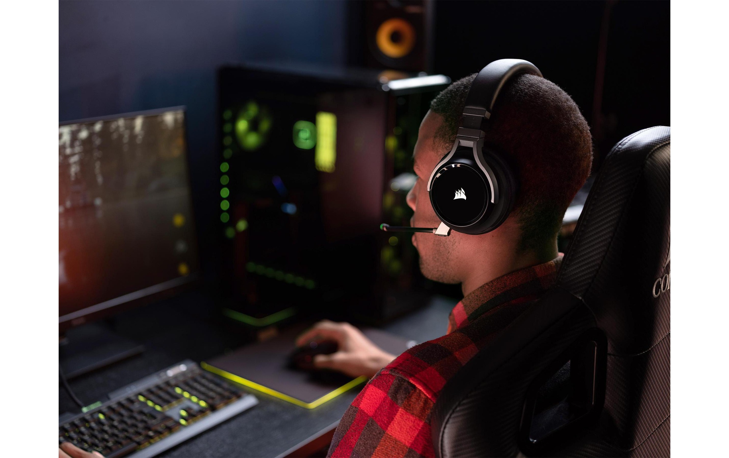 Corsair Gaming-Headset »Virtuoso RGB Wireless Carbon«, Mikrofon abnehmbar