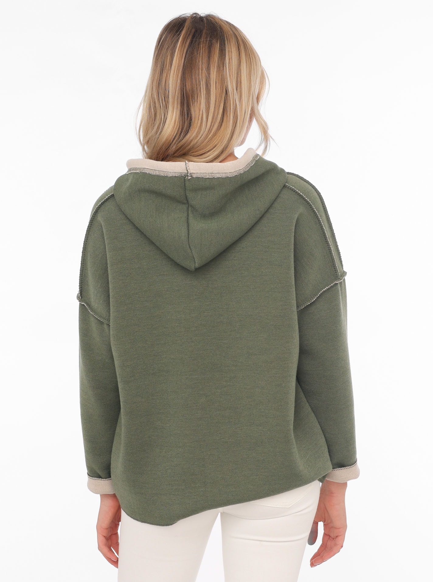Zwillingsherz Hoodie »"Positive Mind"«, mit Kapuze, 3/4 Arm und Stempeldruck