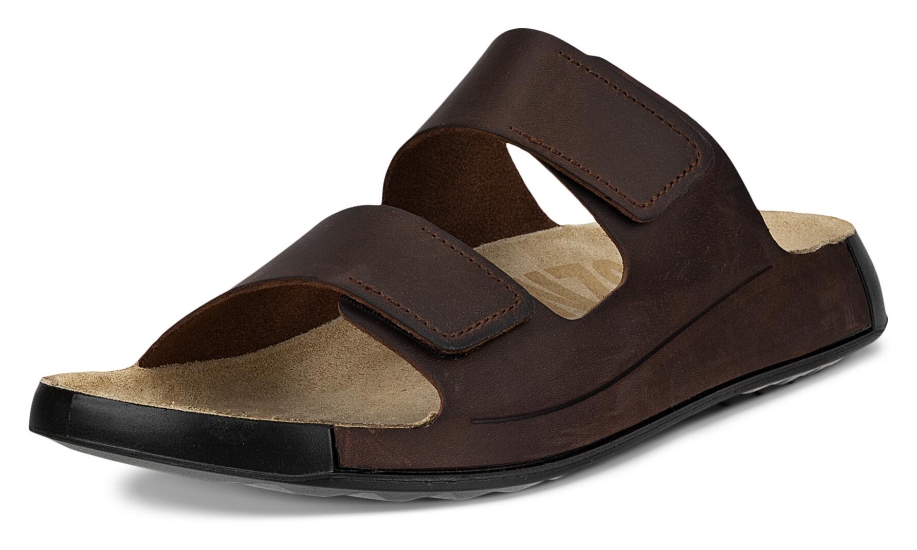 Ecco Pantolette "Cozmo M" Sommerschuh, Schlappen, Klettschuh mit dezenten Ziernähten
