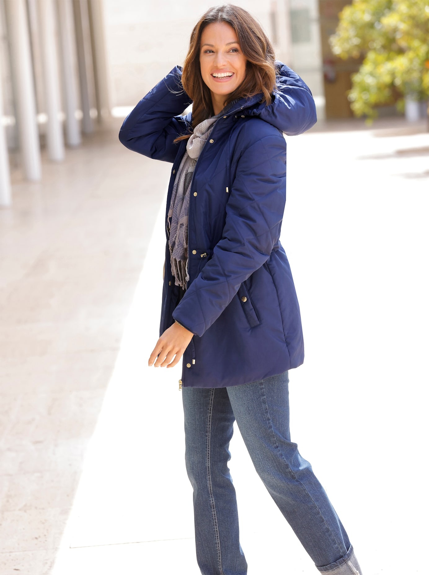 Inspirationen Steppjacke mit Kapuze