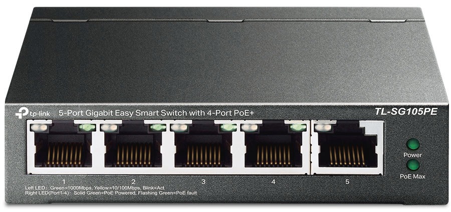 TP-Link Netzwerk-Switch »TL-SG105PE 5-Port Gigabit (4x PoE+) L2 Smart Switch«