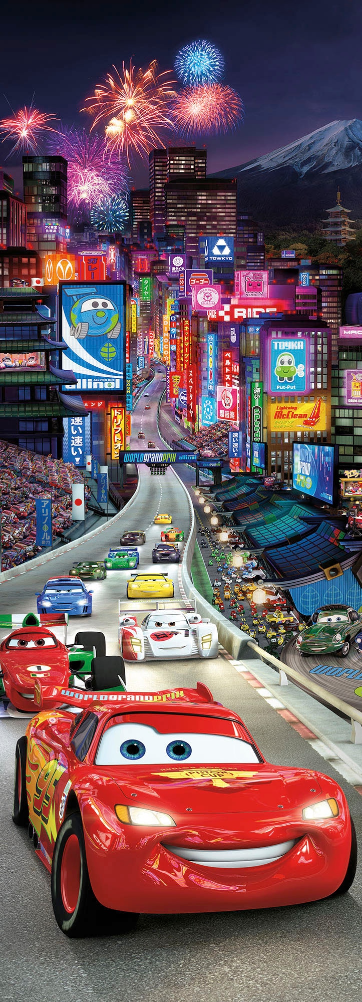 Komar Fototapete »Papier Fototapete - Cars Tokio - Grösse 73 x 202 cm«, bedruckt