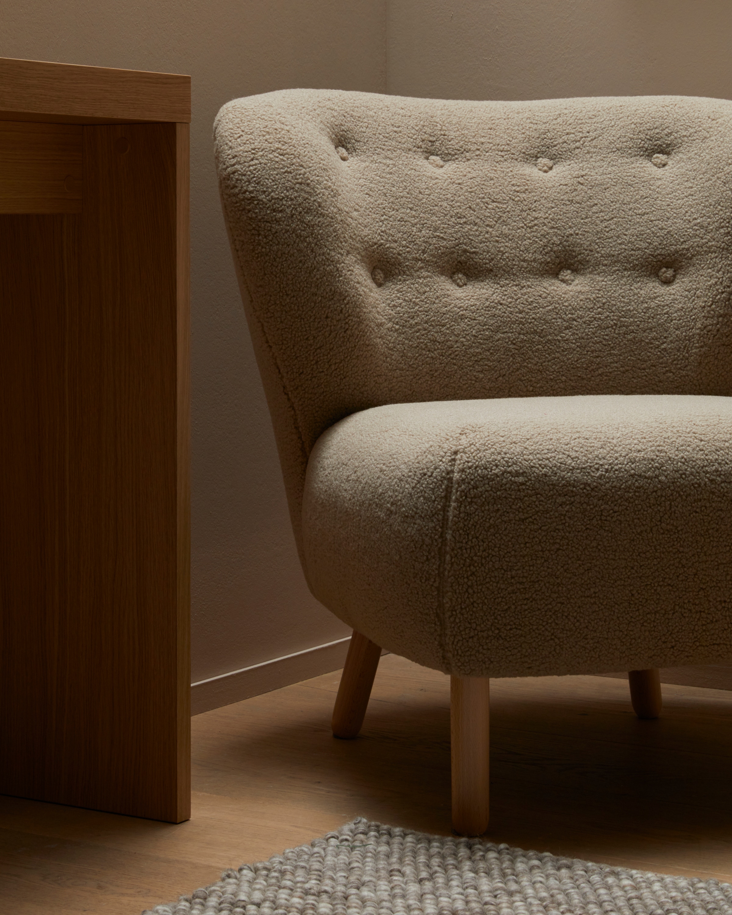 LeGer Home by Lena Gercke Wollteppich »Ainhoa, handgewebt, Wolle«, rechteckig, 12 mm Höhe, einfarbig, Wolle, Handweb Teppich, Wohnzimmer, Schlafzimmer, Esszimmer
