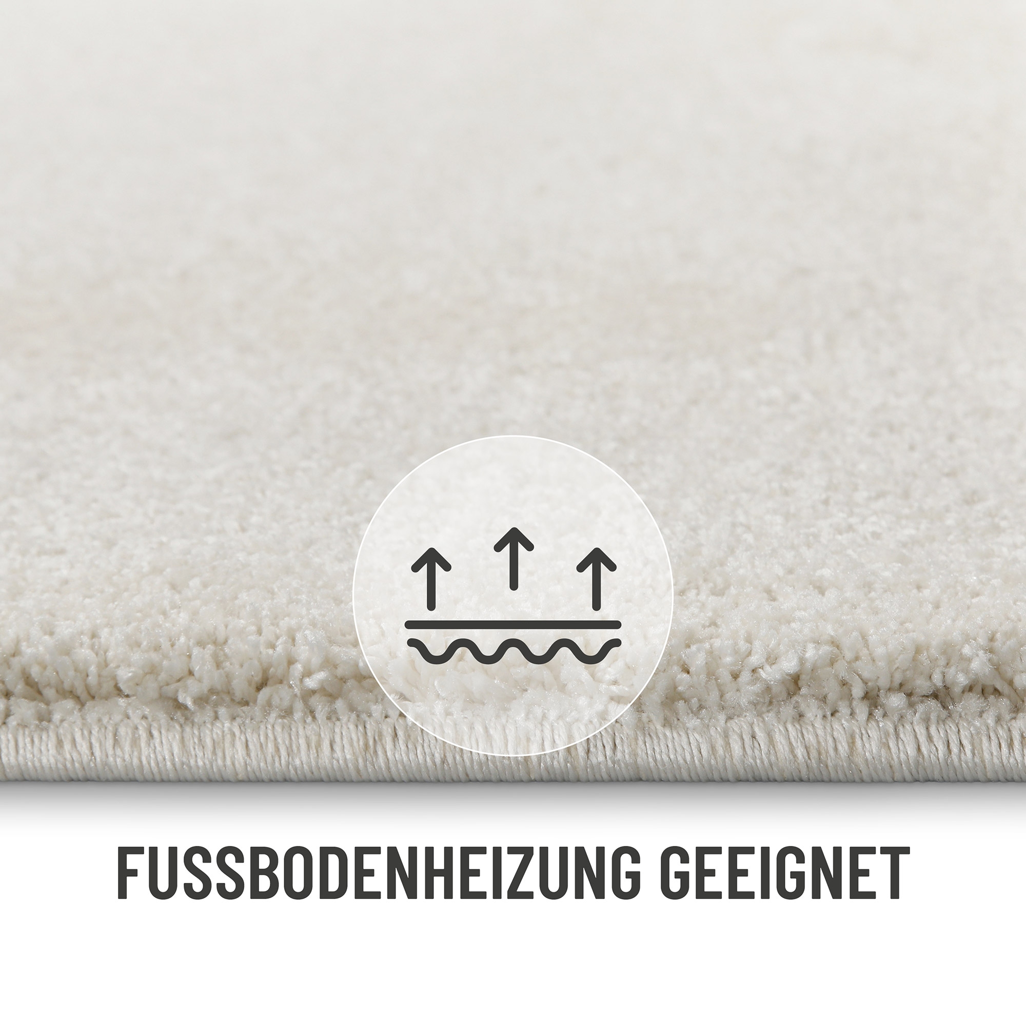 Wecon home Hochflor-Teppich »Manta«, rechteckig, 25 mm Höhe, Läufer, Langflor maschinell gewebt, robust, Wohn- & Schlafzimmer, uni