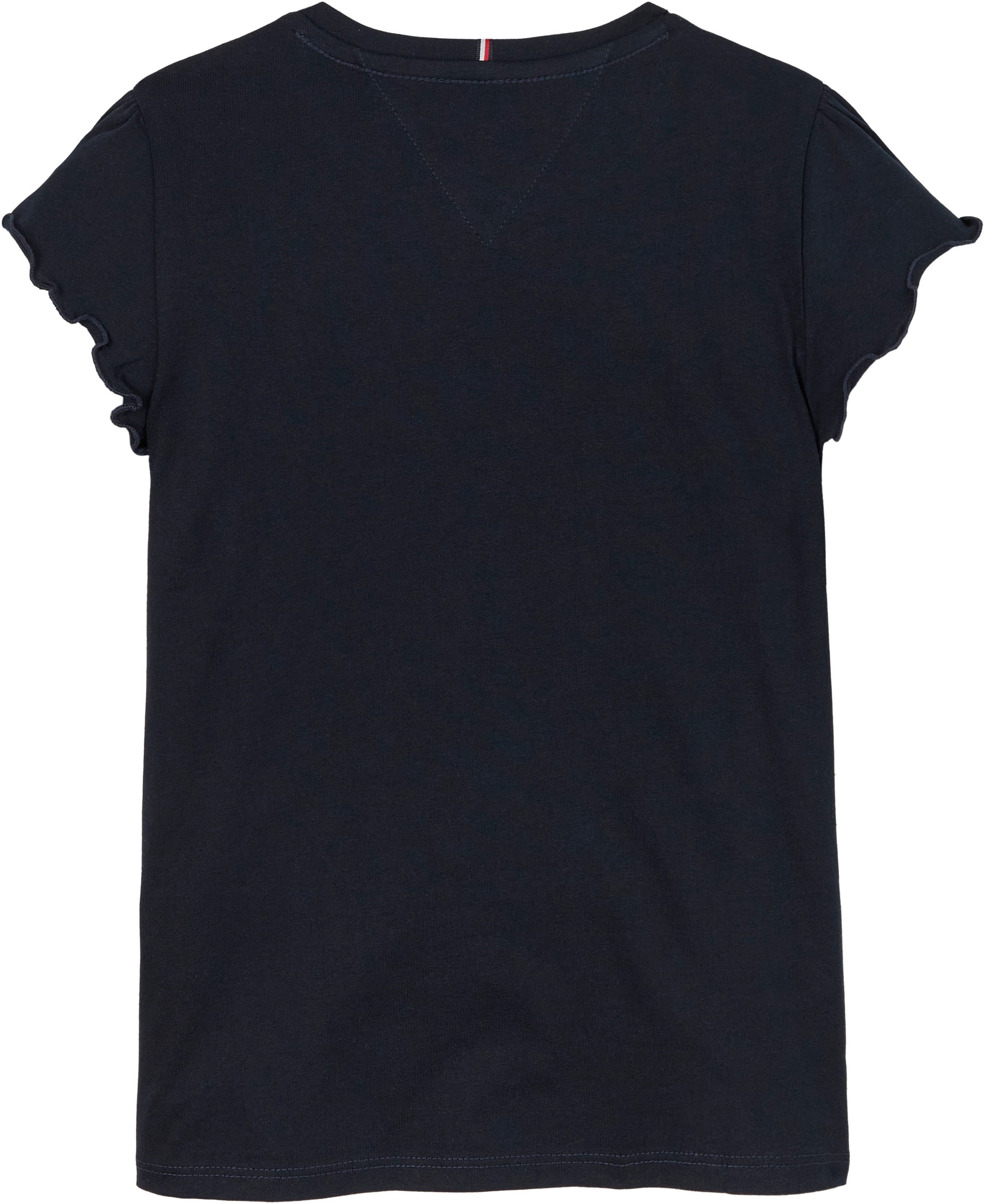 Tommy Hilfiger T-Shirt »ESSENTIAL RUFFLE SLEEVE TOP«, mit gewelltem Ärmelabschluss