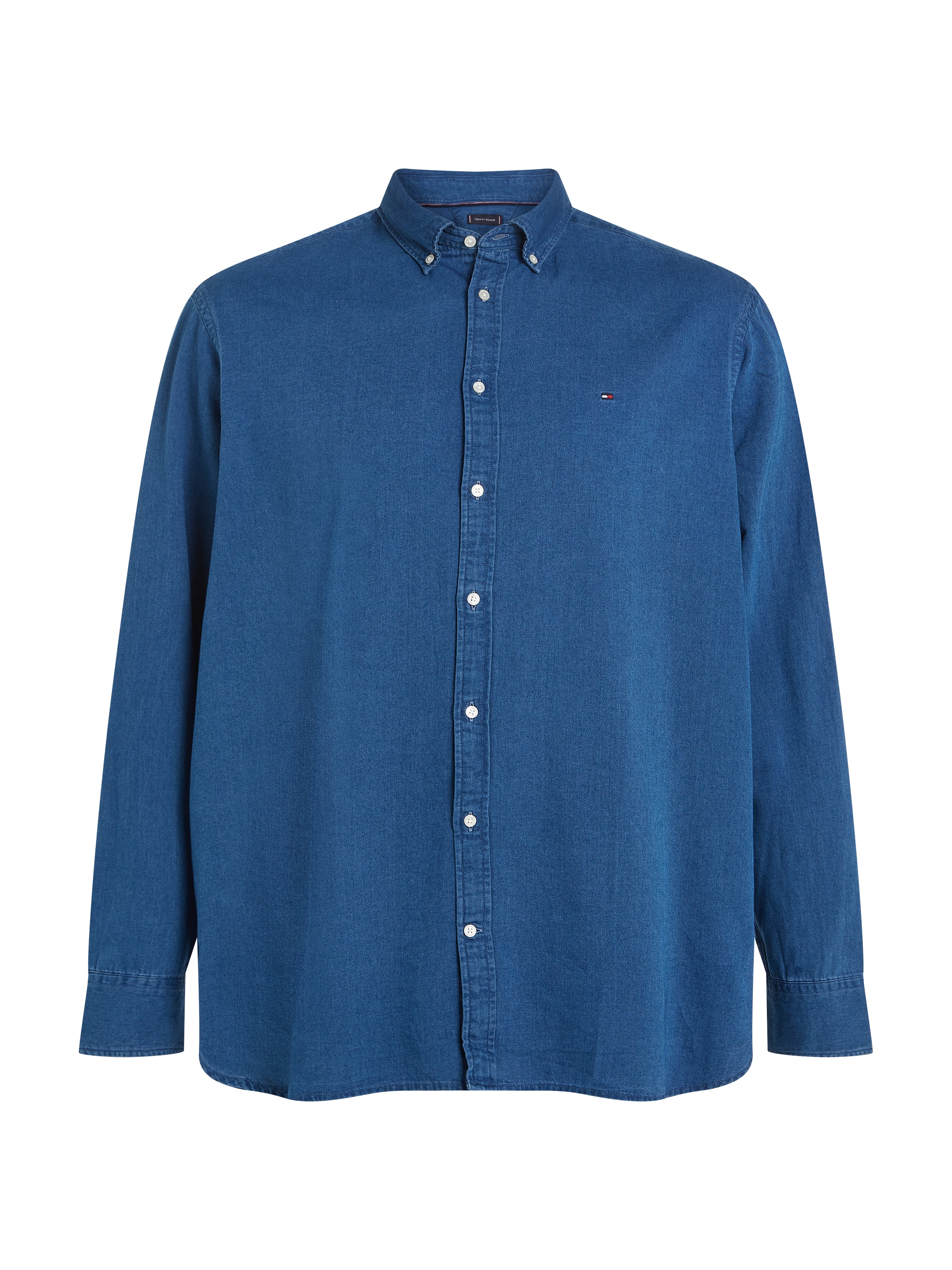 Tommy Hilfiger Big & Tall Jeanshemd »BT-CHAMBRAY SHIRT-B«, in Grossen Grössen, Mit Logostickerei
