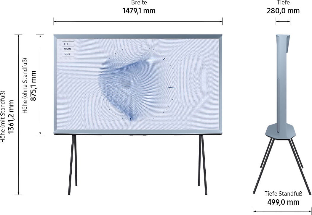 Samsung LED Lifestyle Fernseher »GQ65LS01BBU«, Smart-TV, Quantum HDR,Bestes Upscaling dank Quantum Prozessor 4k,Mattes Display