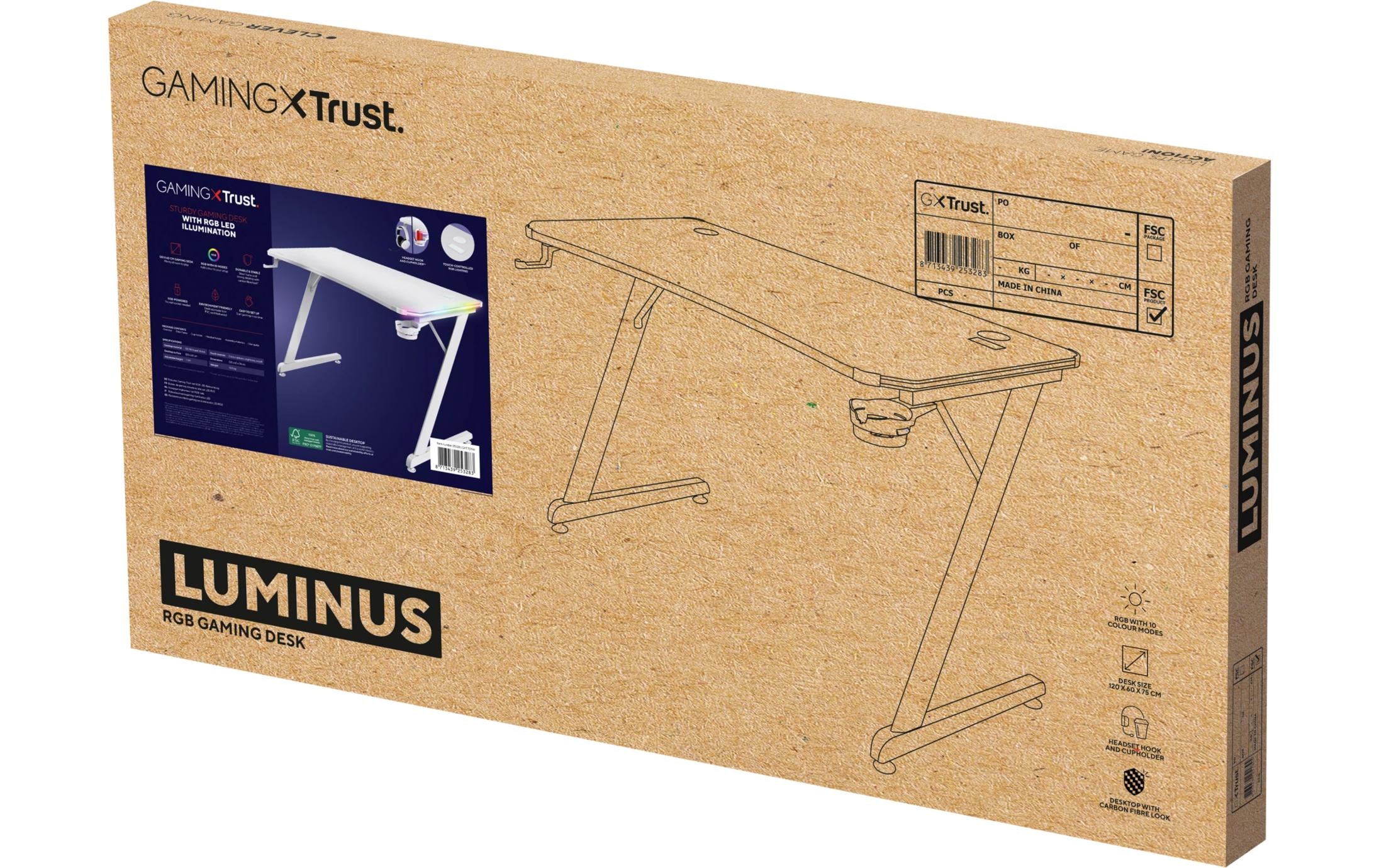 Trust Gamingtisch »GXT 709W Luminus RGB«