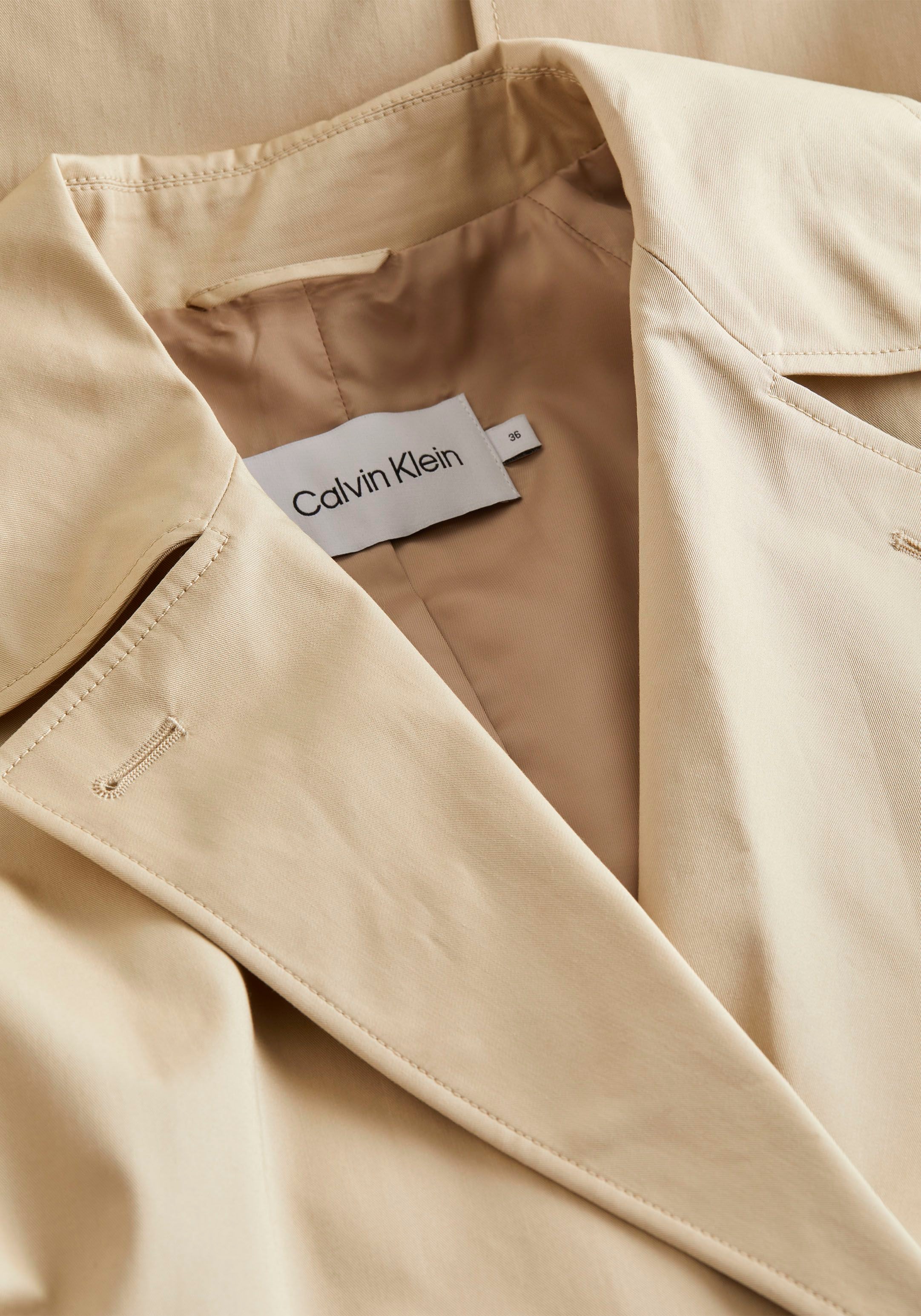 Calvin Klein Outdoorjacke »ESSENTIAL TRENCH COAT«, (Set, 2 St., mit  Gürtel), mit Gürtel online shoppen | Jelmoli-Versand