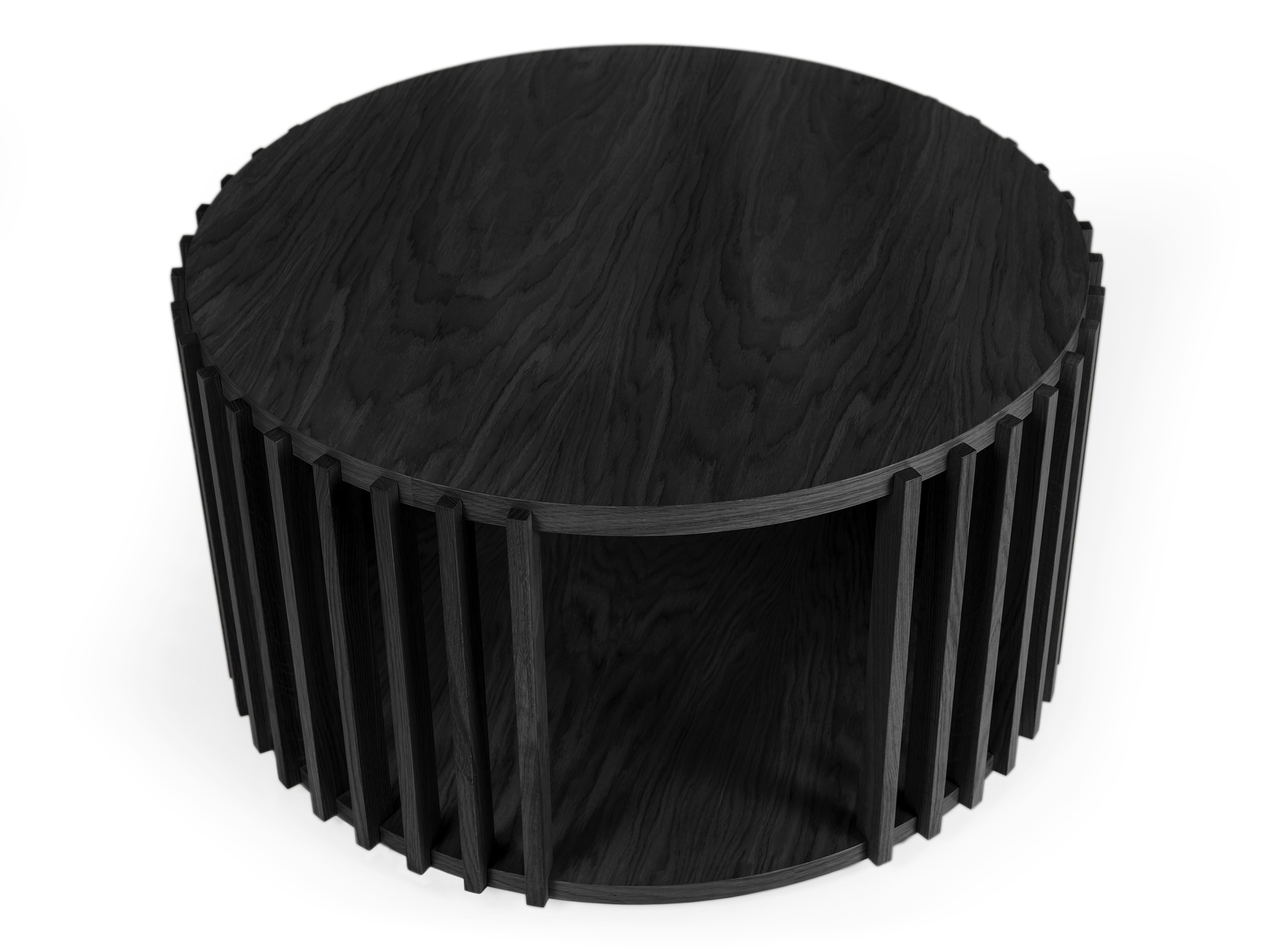 andas Couchtisch »Drum«, Holzfurnier aus Eiche, Sprossen aus massiver Eiche