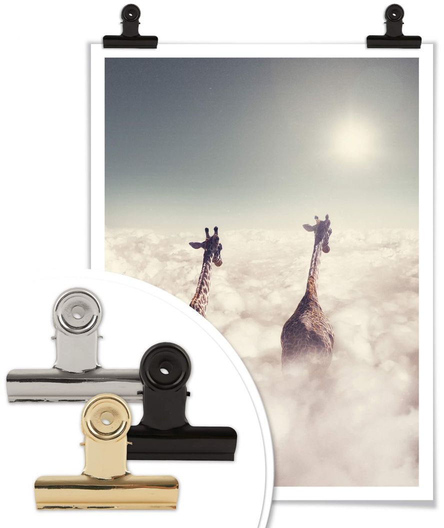 Wall-Art Poster »Safari Giraffen in den Wolken«, Tiere, (1 St.), Poster,  Wandbild, Bild, Wandposter online shoppen | Jelmoli-Versand