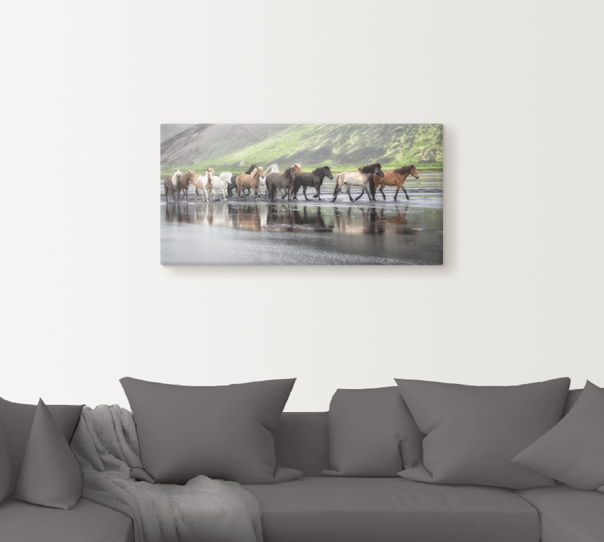 Artland Wandbild »Isländische Pferde XIV«, Haustiere, (1 St.), als Leinwandbild, Wandaufkleber in verschied. Grössen