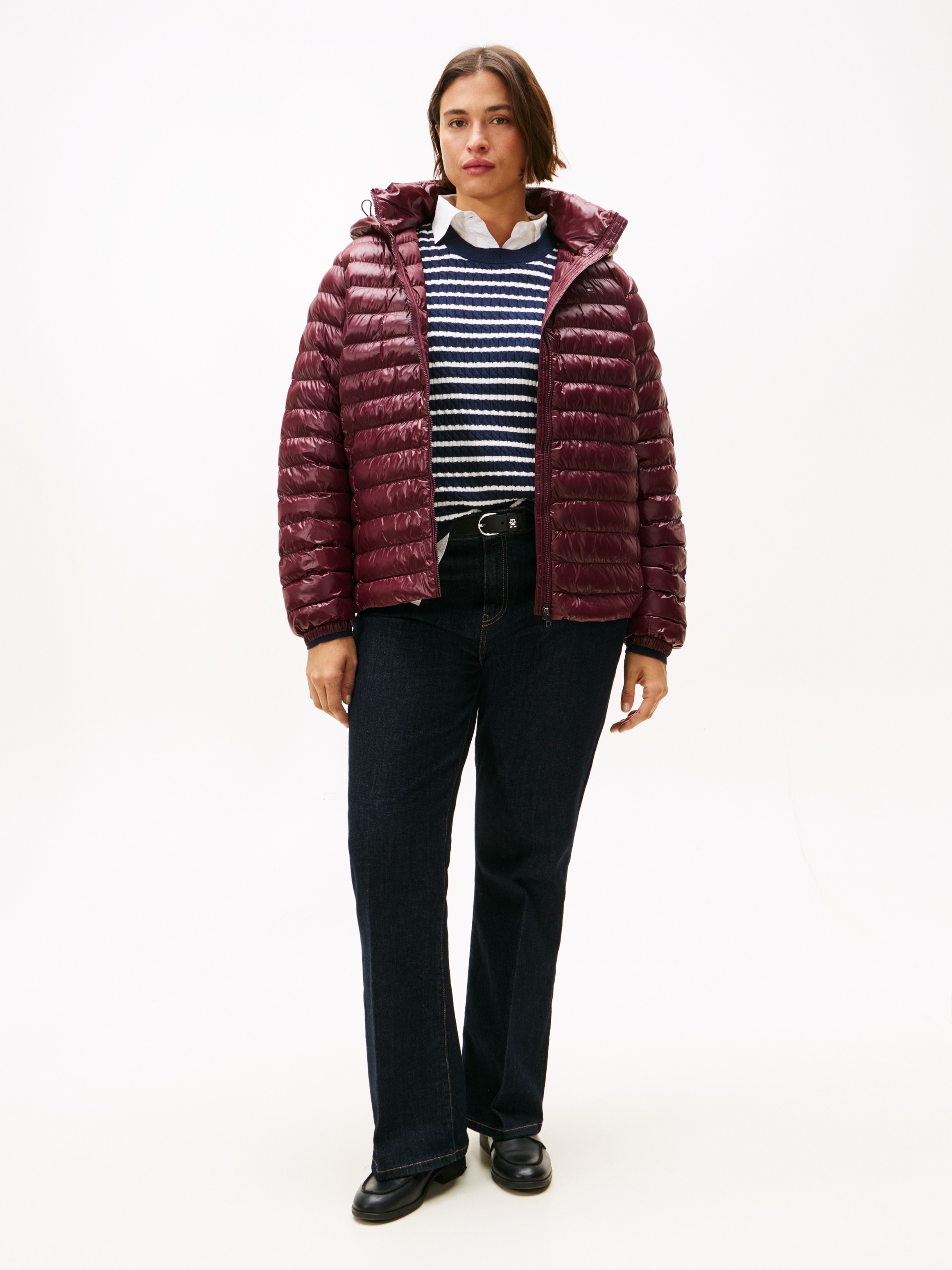 Tommy Hilfiger Curve Steppjacke »CRV LW PADDED SLIM JACKET«, mit Kapuze, in grossen Grössen