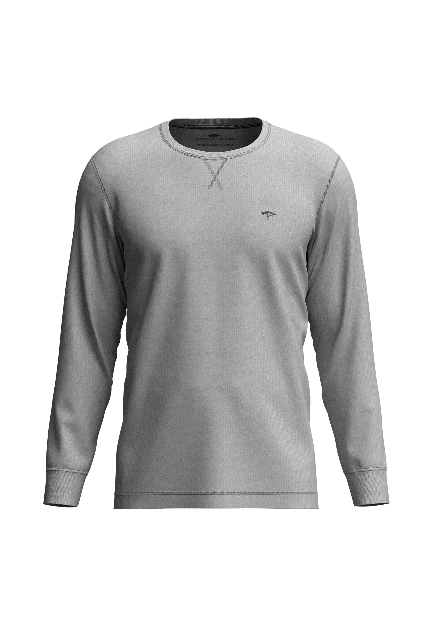 FYNCH-HATTON Langarmshirt mit Waffelstruktur