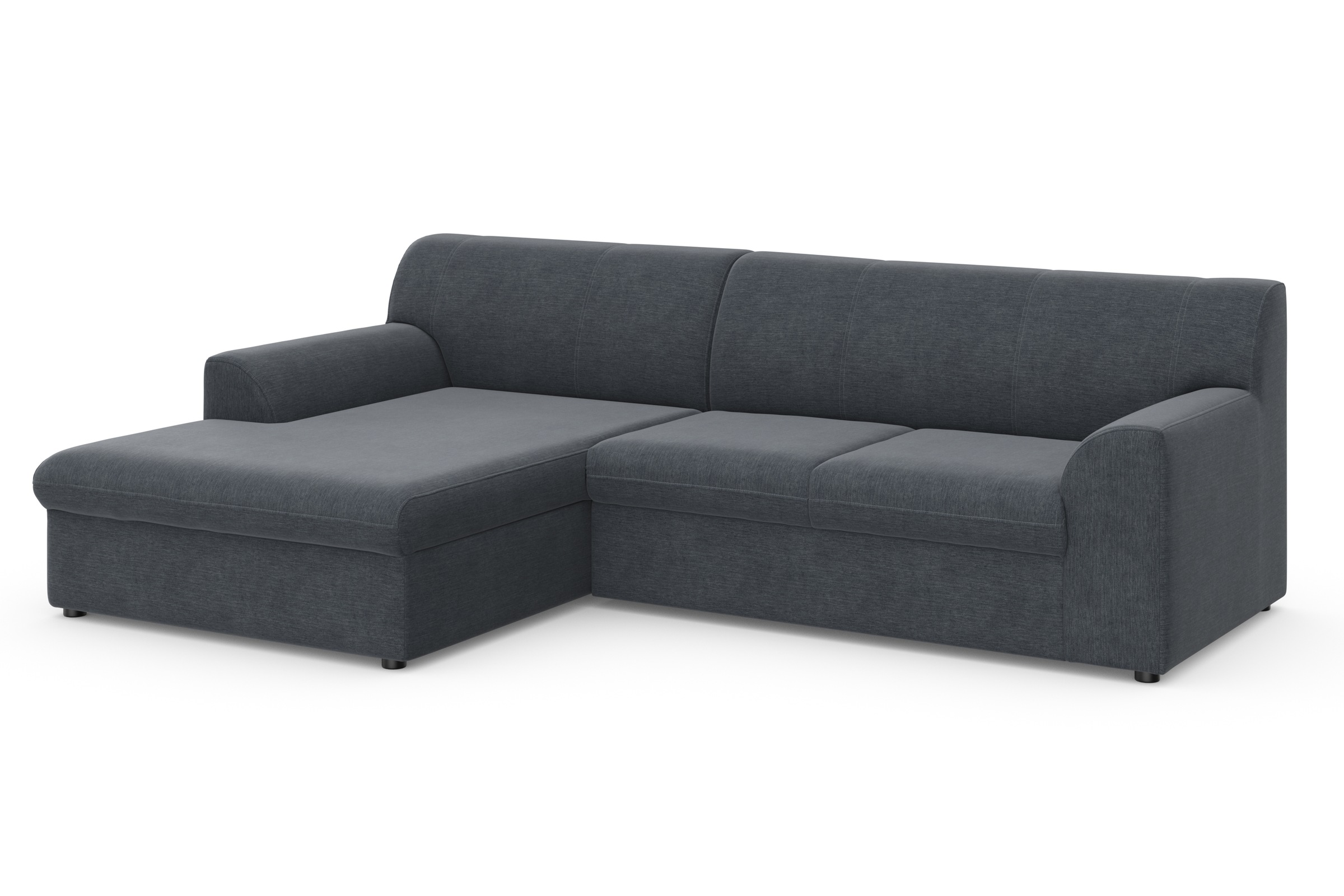 DOMO collection Ecksofa »Topper, elegant und zeitlos, kompaktes Stellmass 245/155cm, L-Form«, mit Recamiere, wahlweise mit Schlaffunktion